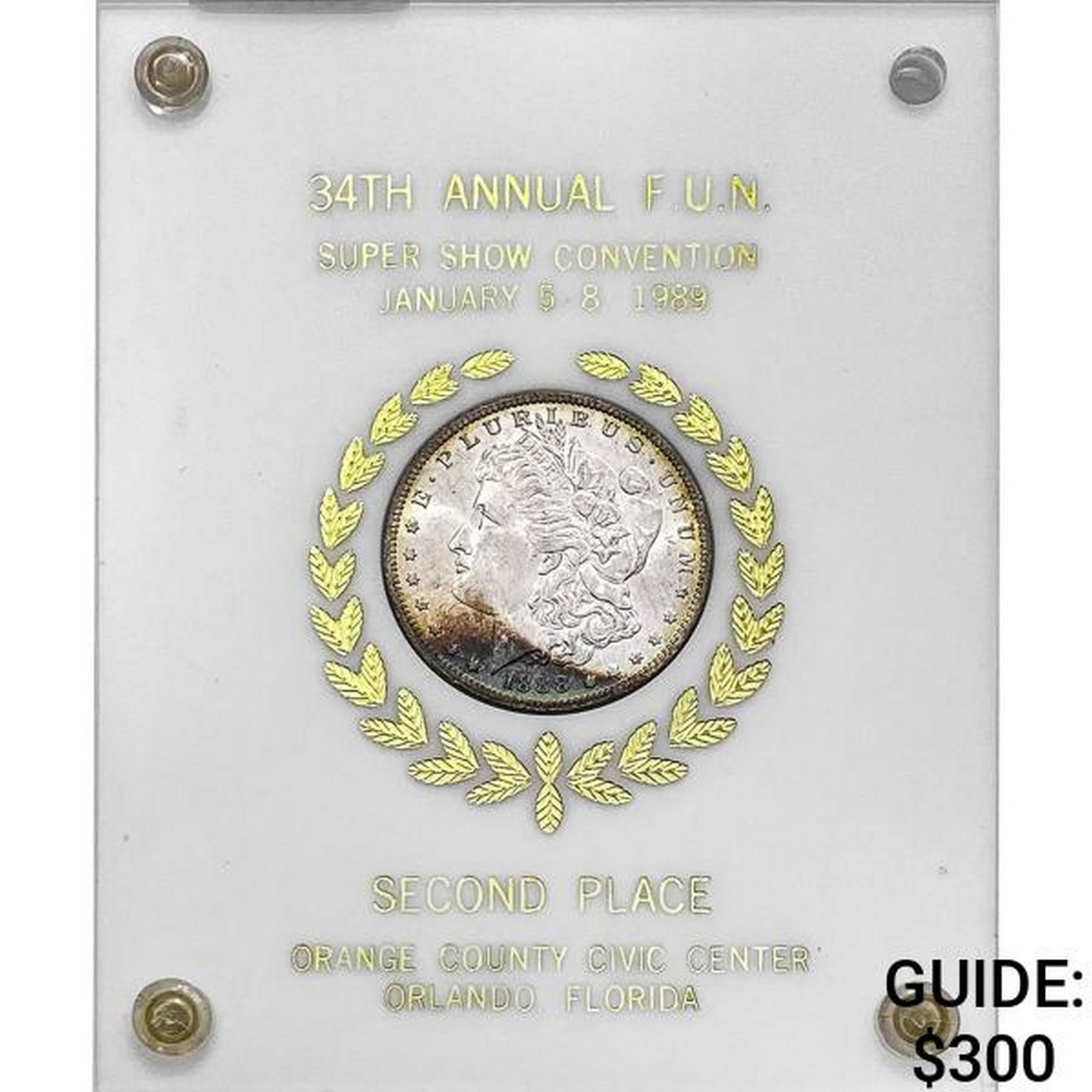 1888-O BU Morgan Silver Dollar; 1989 FUN 2nd Place Award (1 of 2)