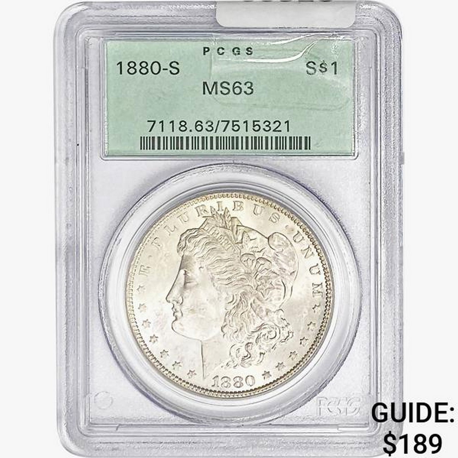 1880-S Morgan Silver Dollar PCGS MS63 (1 of 2)