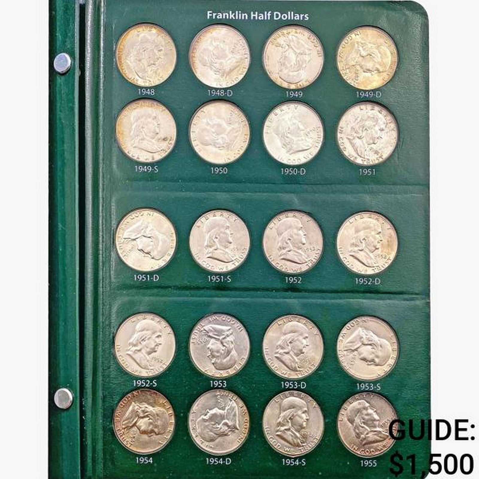 1948-1963 BU Franklin Half Dollar Set [36 Coins] (1 of 5)