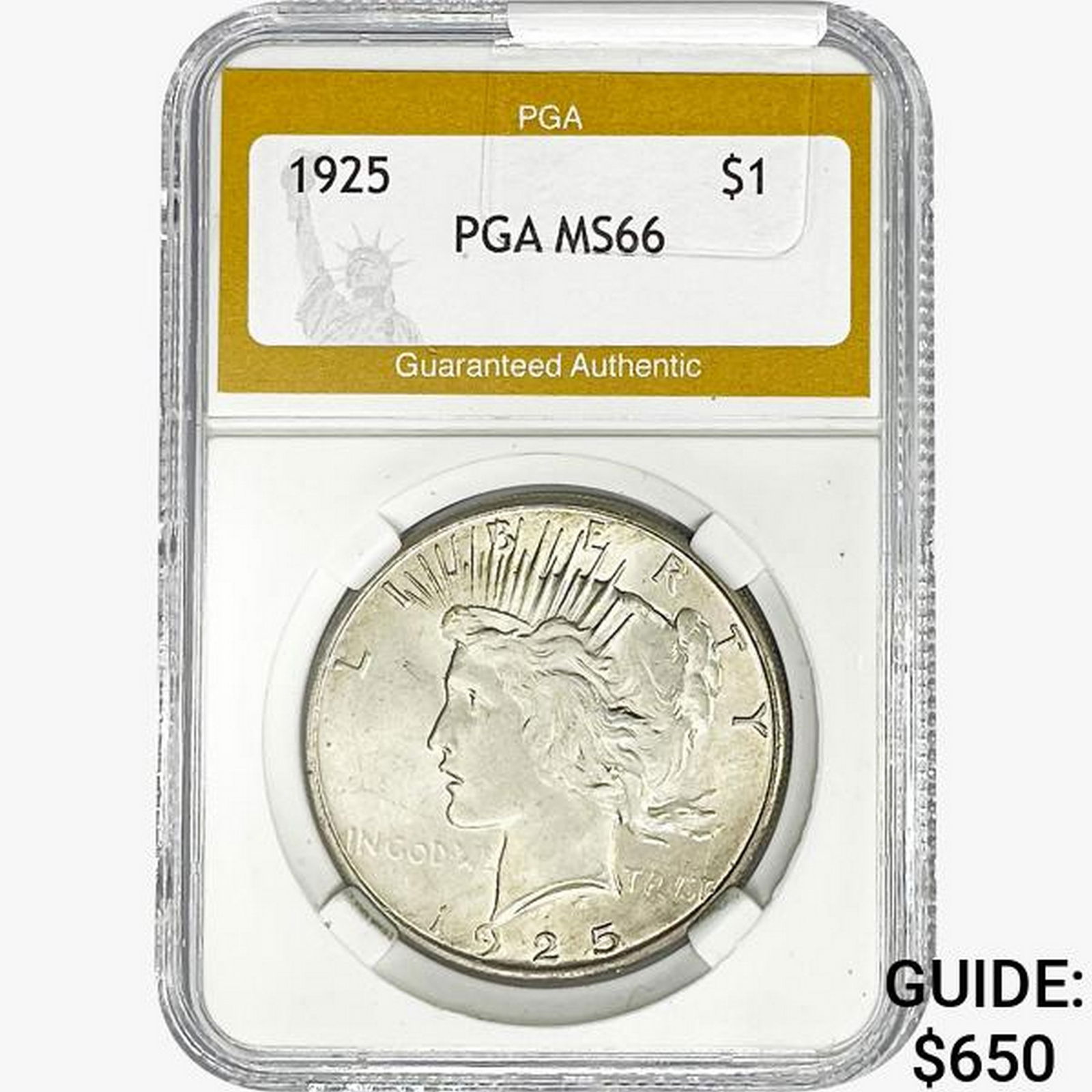 1925 Silver Peace Dollar PGA MS66 (1 of 2)