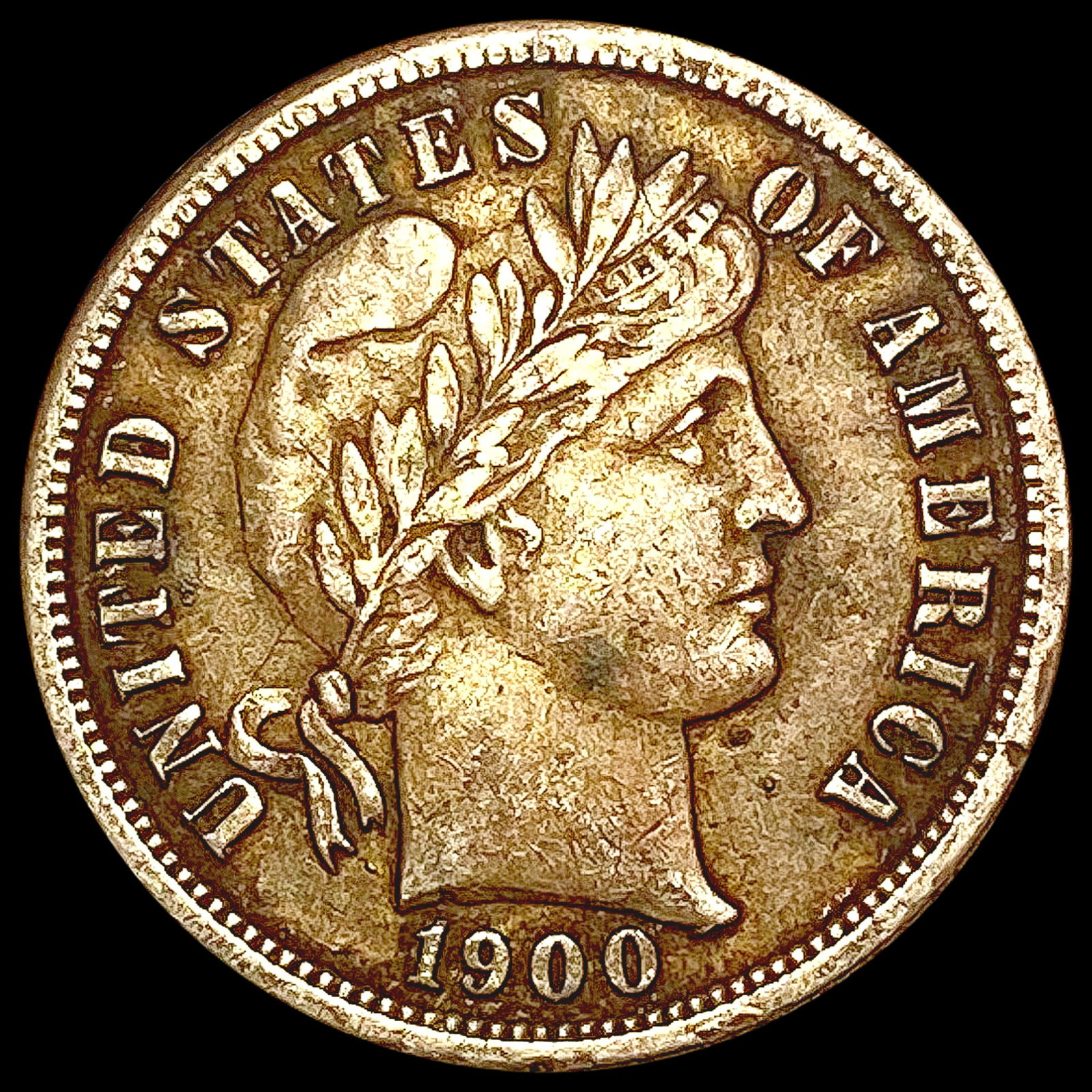 1900 S Barber Dime LIGHTLY CIRCULATED (1 of 2)