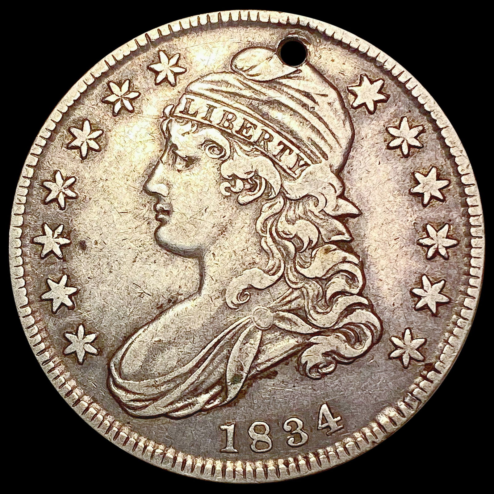 1834 Capped Bust Half Dollar NICELY CIRCULATED (1 of 2)