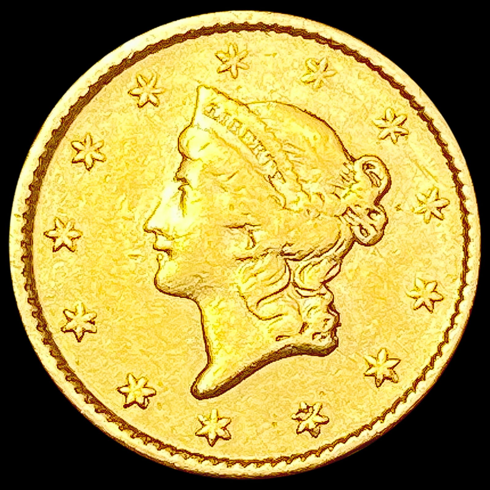 1853 Rare Gold Dollar LIGHTLY CIRCULATED (1 of 2)