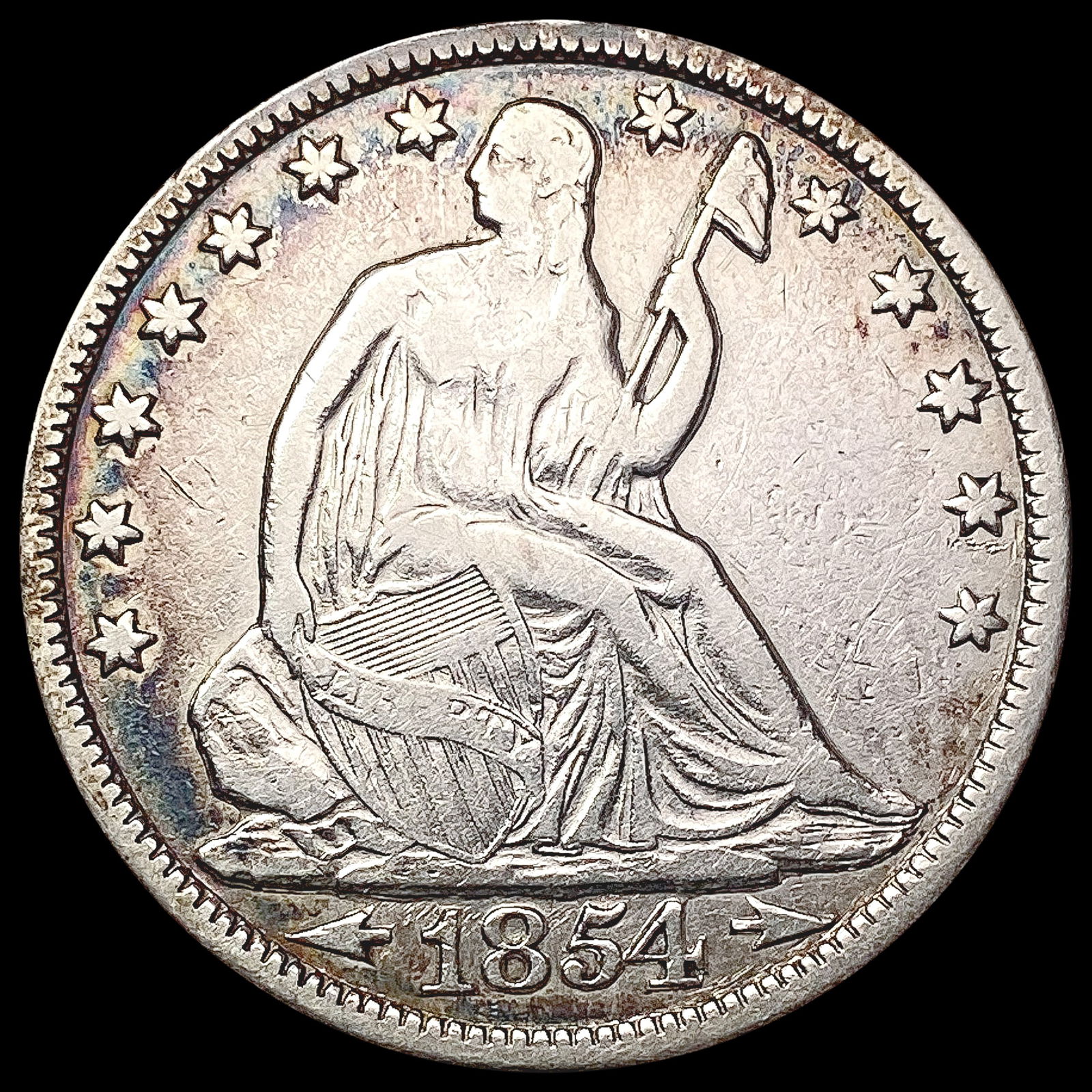 1854-O Arrows Seated Liberty Half Dollar NEARLY UNCIRCULATED (1 of 2)