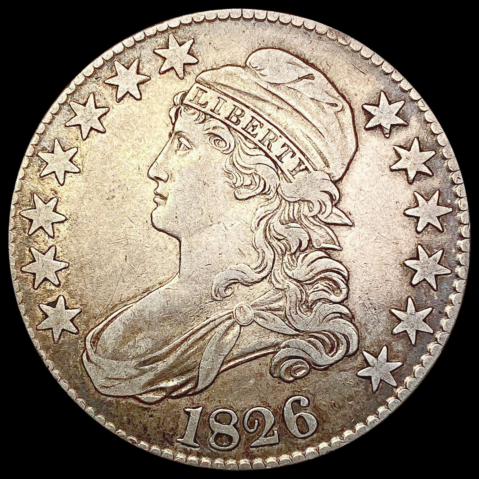 1826 Capped Bust Half Dollar LIGHTLY CIRCULATED (1 of 2)