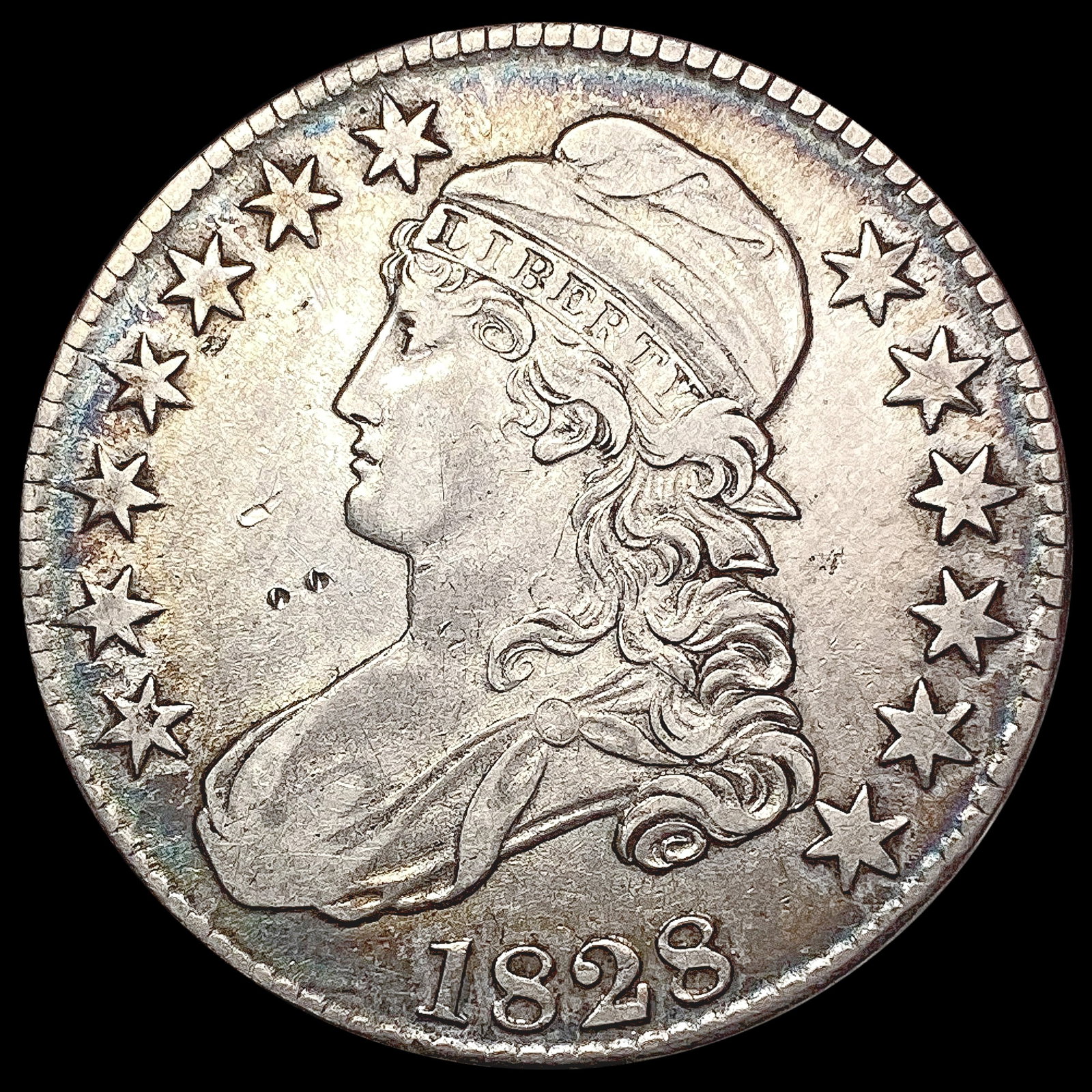 1828 Capped Bust Half Dollar CLOSELY UNCIRCULATED: 1828 Capped Bust Half Dollar CLOSELY UNCIRCULATED