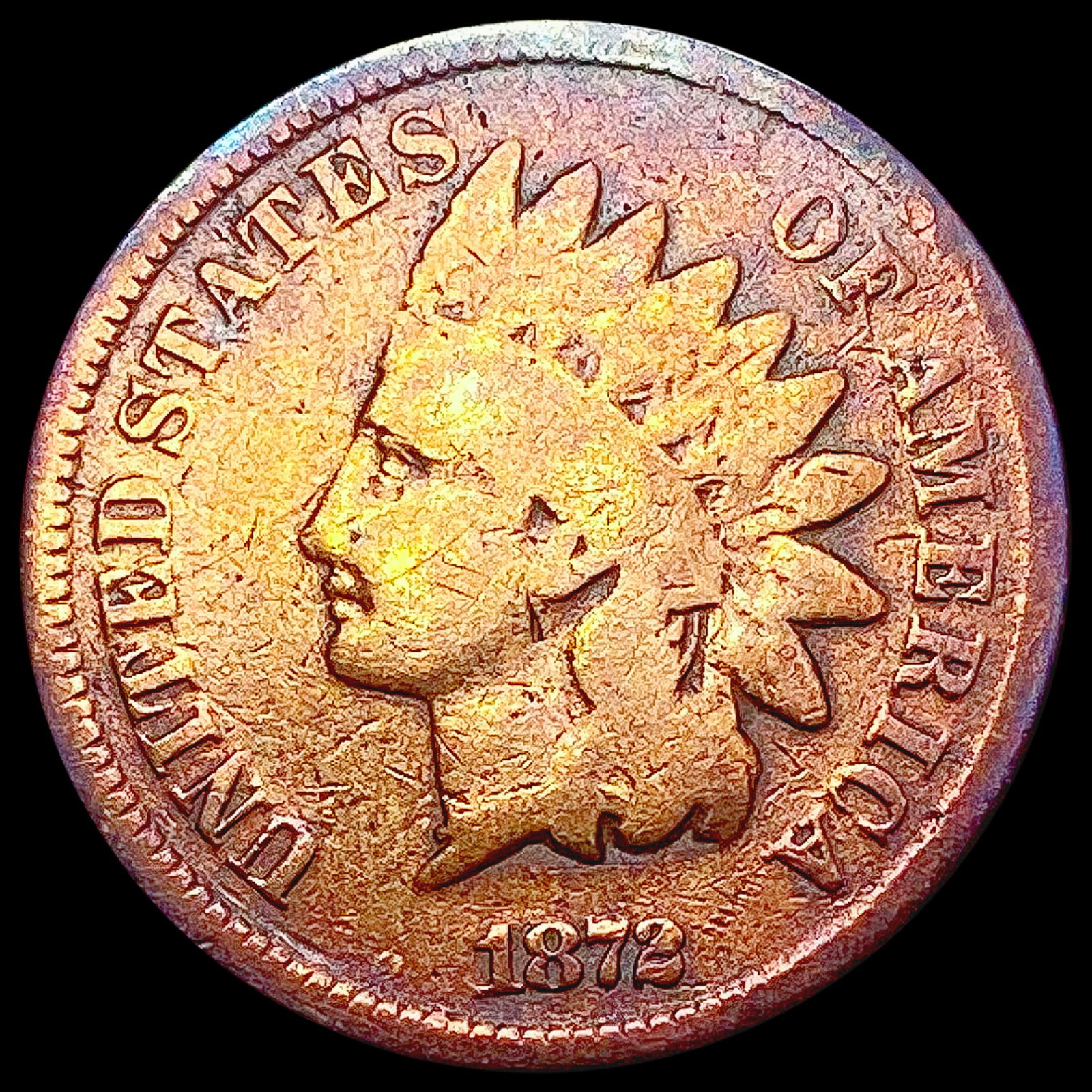 1872 Indian Head Cent NICELY CIRCULATED (1 of 2)