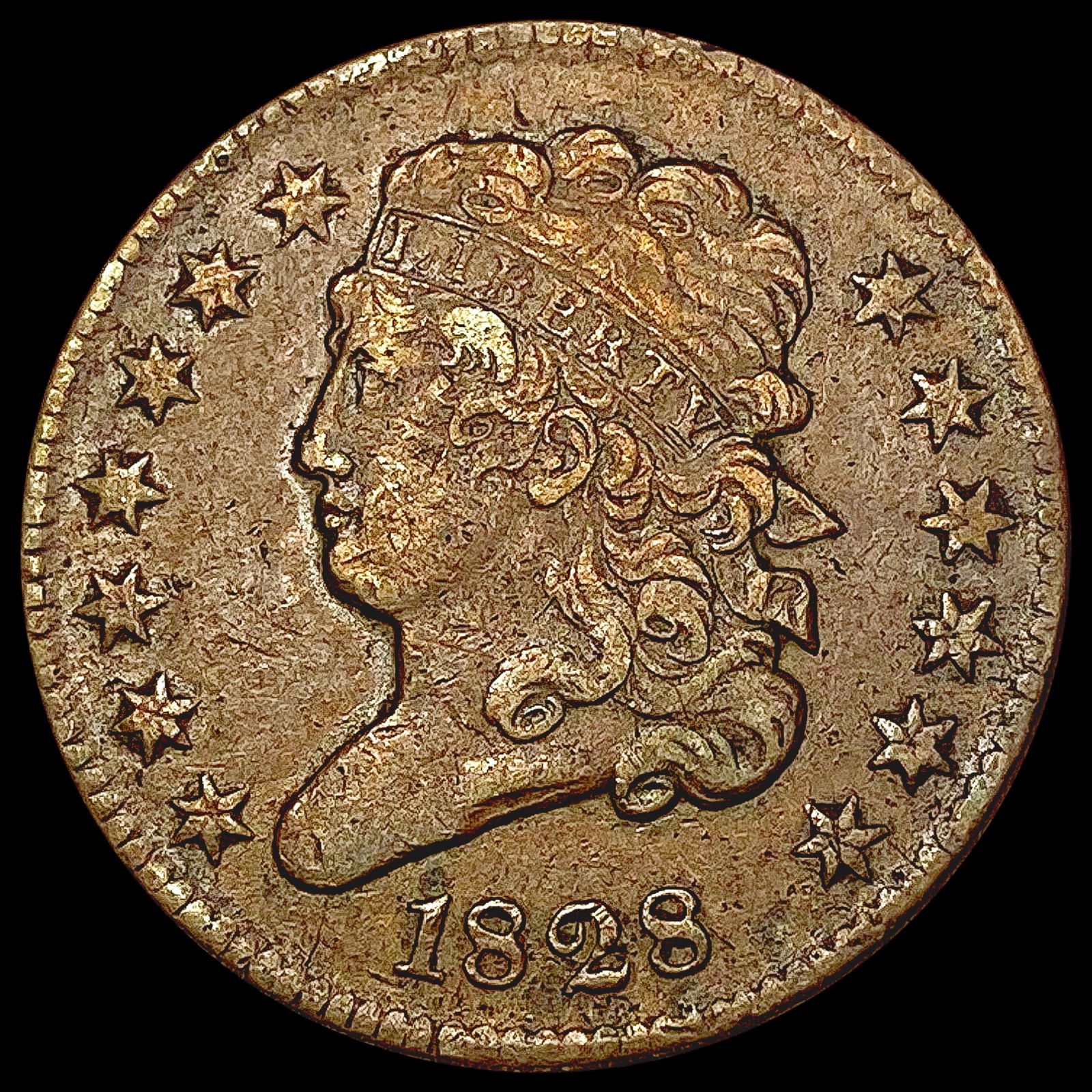 1828 Classic Head Half Cent CLOSELY UNCIRCULATED (1 of 2)