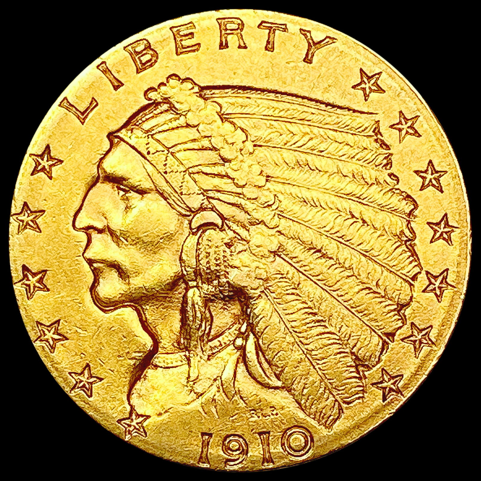 1910 $2.50 Gold Quarter Eagle HIGH GRADE: 1910 $2.50 Gold Quarter Eagle HIGH GRADE