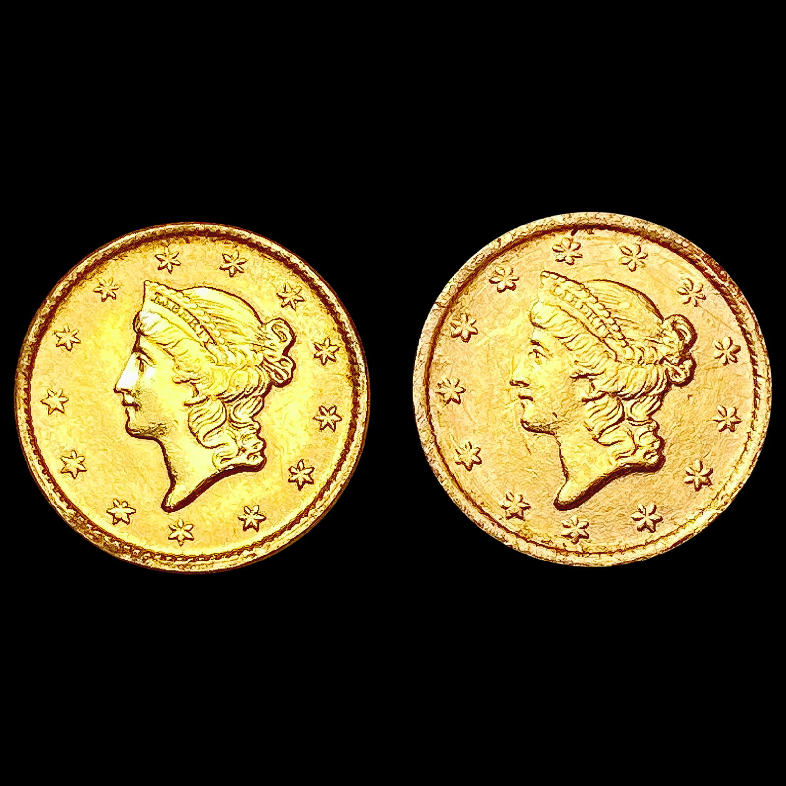 1853 Gold Dollar Lot (2) NEARLY UNCIRCULATED (1 of 2)