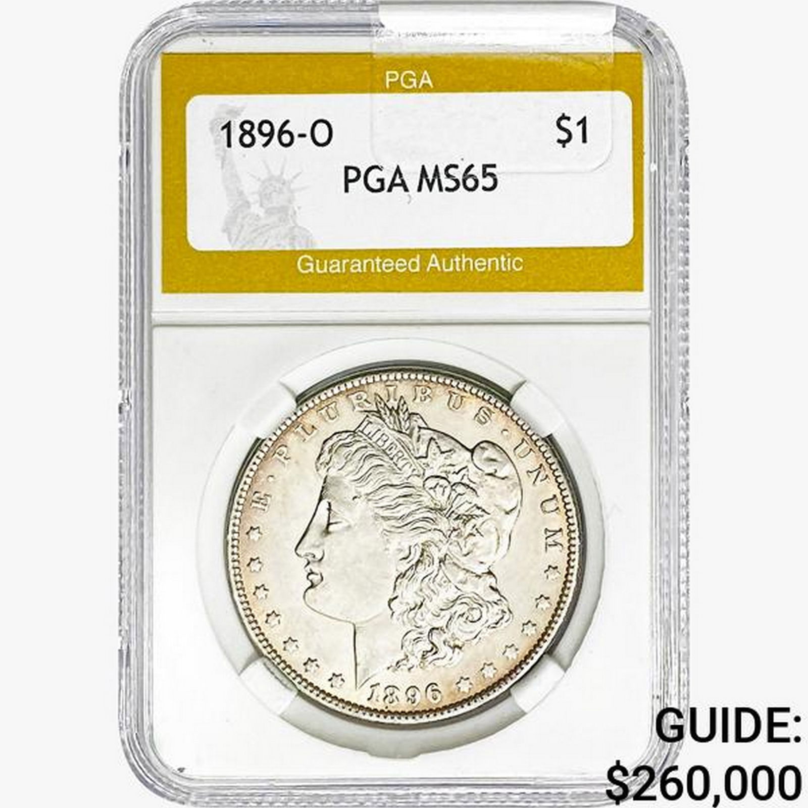 1896-O Morgan Silver Dollar PGA MS65 (1 of 2)