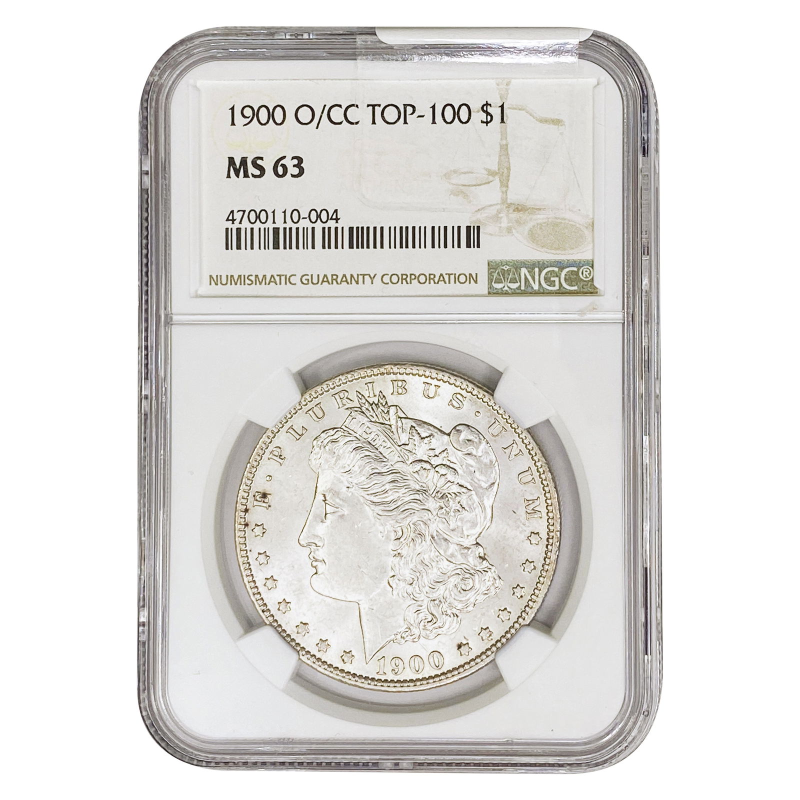 1900 O/CC Morgan Silver Dollar NGC MS63 Top-100 (1 of 2)