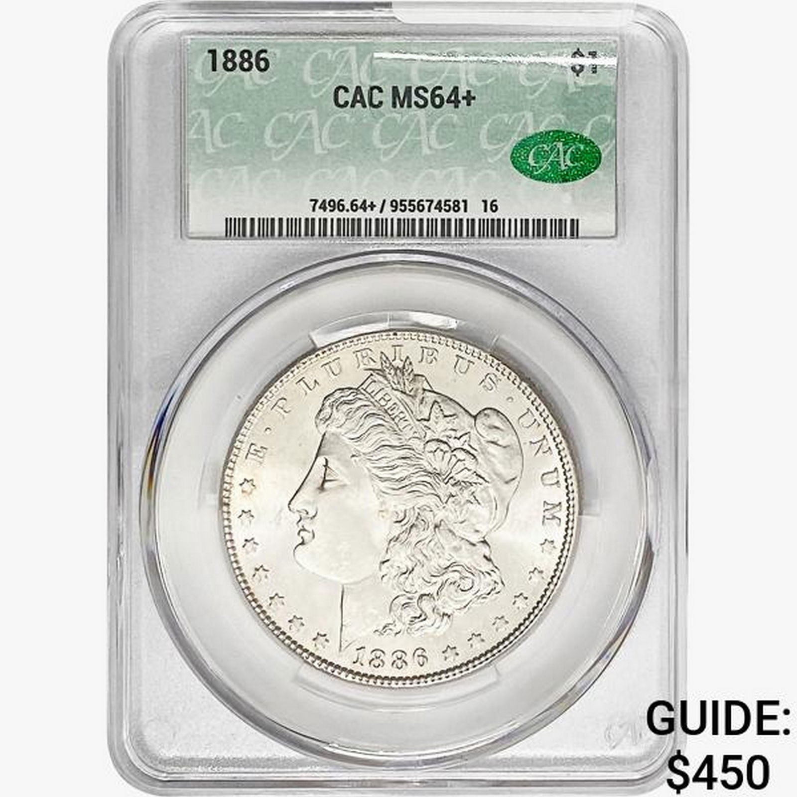 1886 Morgan Silver Dollar CAC MS64+ (1 of 2)