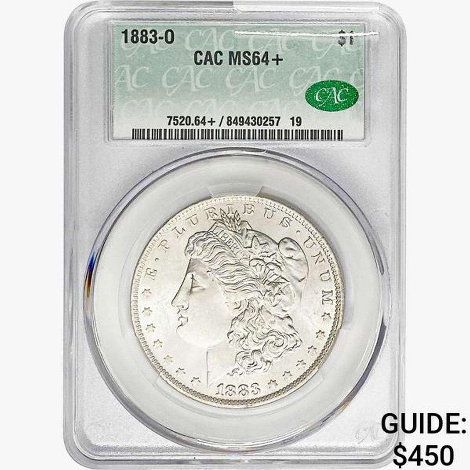 1883-O Morgan Silver Dollar CAC MS64+ (1 of 2)