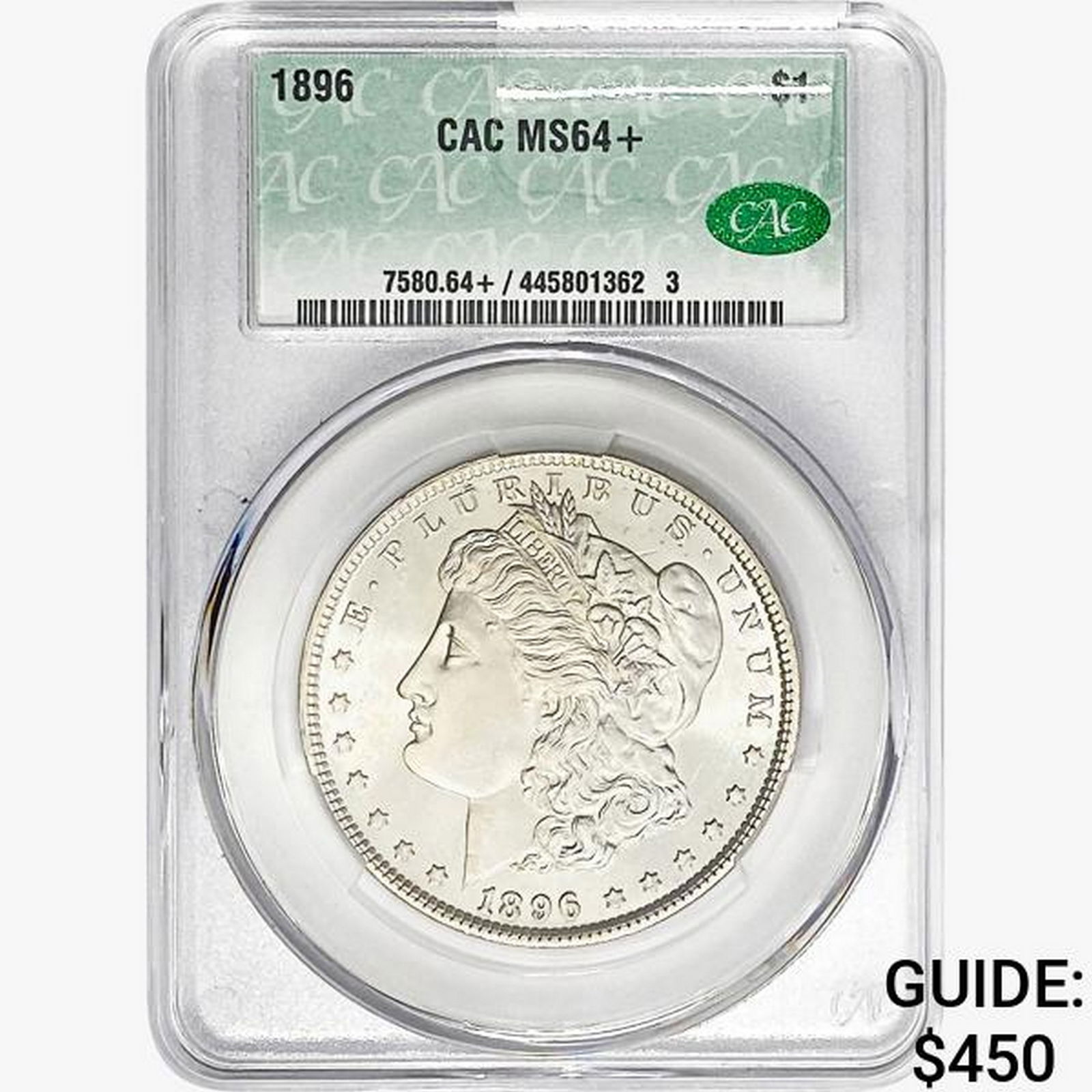1896 Morgan Silver Dollar CAC MS64+ (1 of 2)