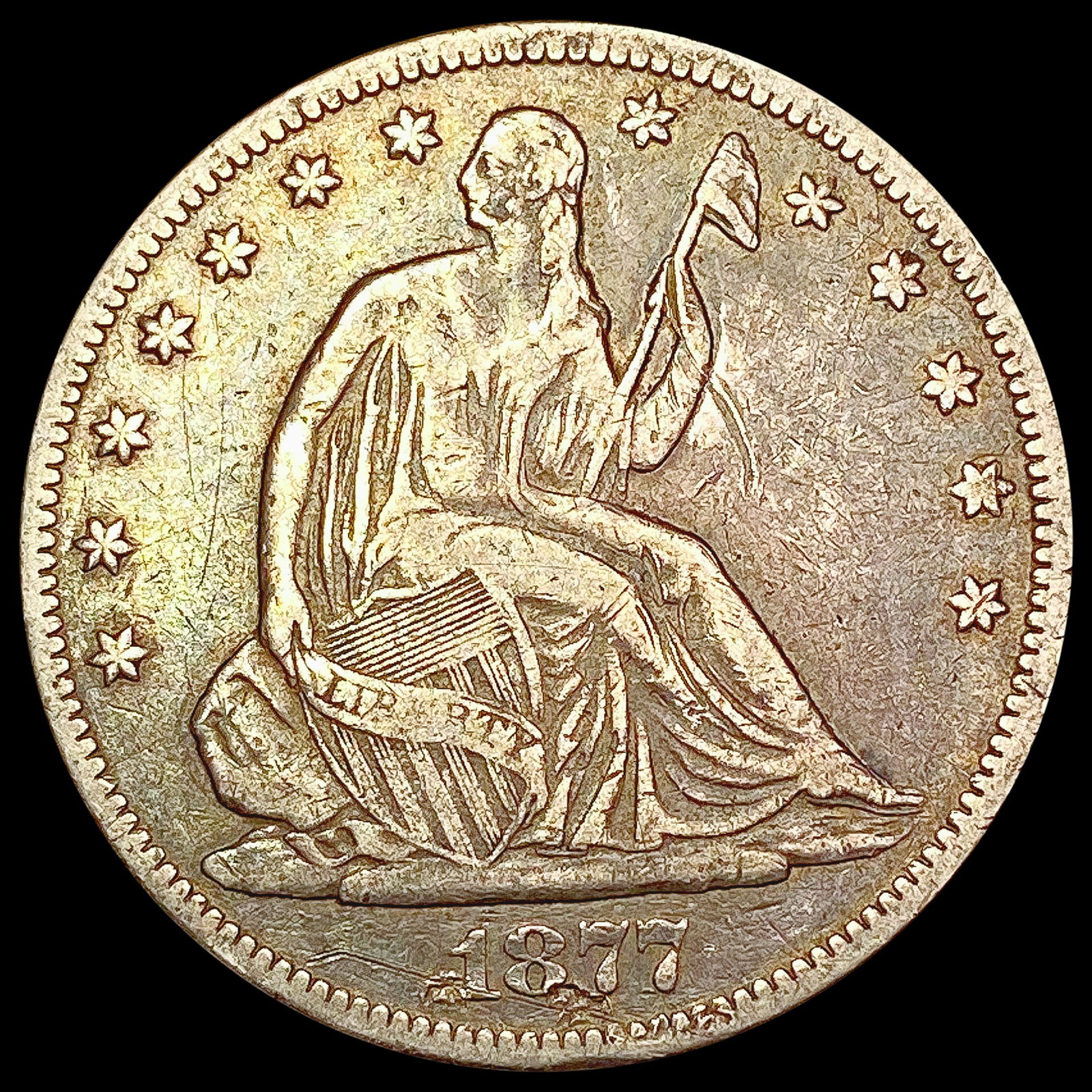 1877 Seated Liberty Half Dollar NEARLY UNCIRCULATED (1 of 2)