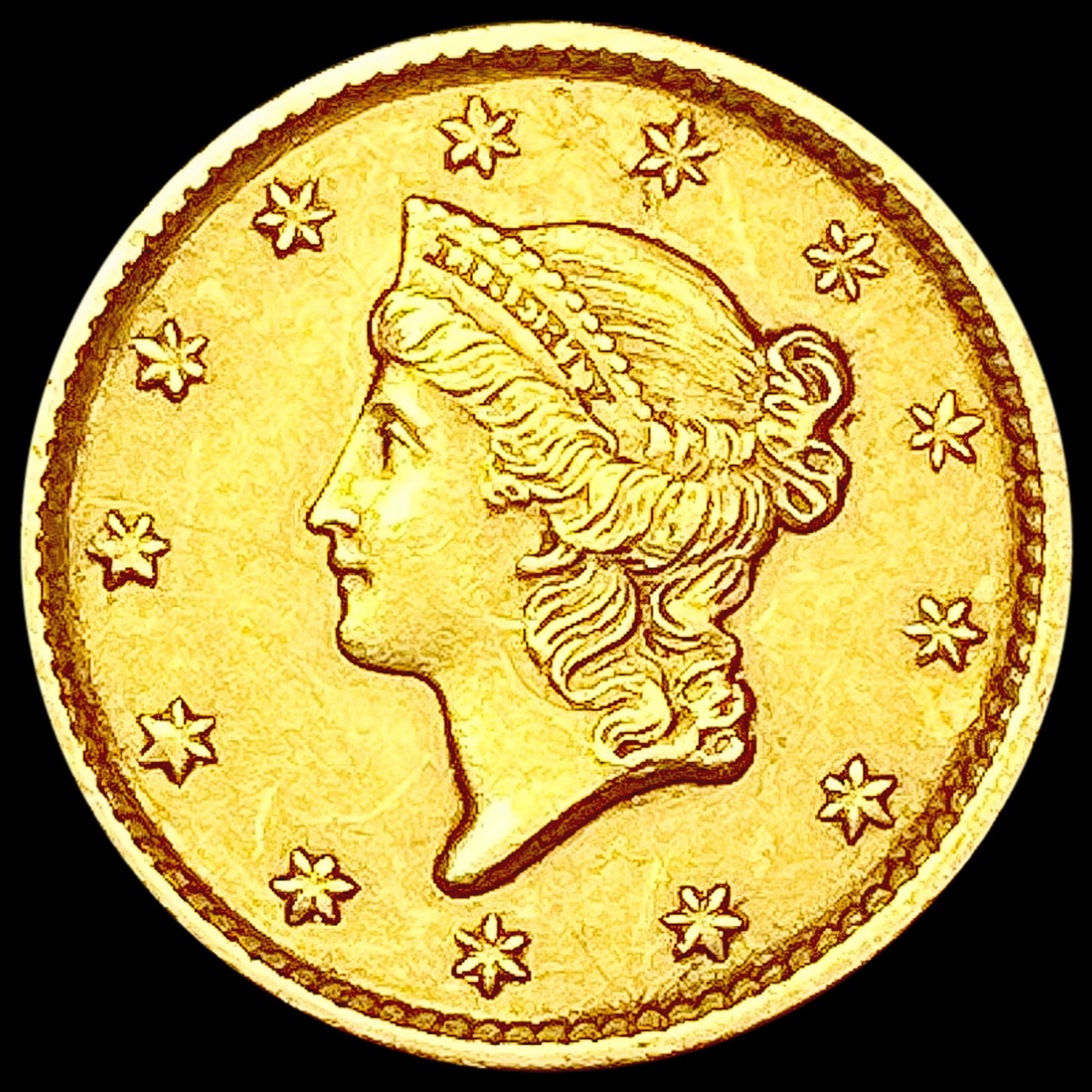 1852 Rare Gold Dollar CLOSELY UNCIRCULATED (1 of 2)