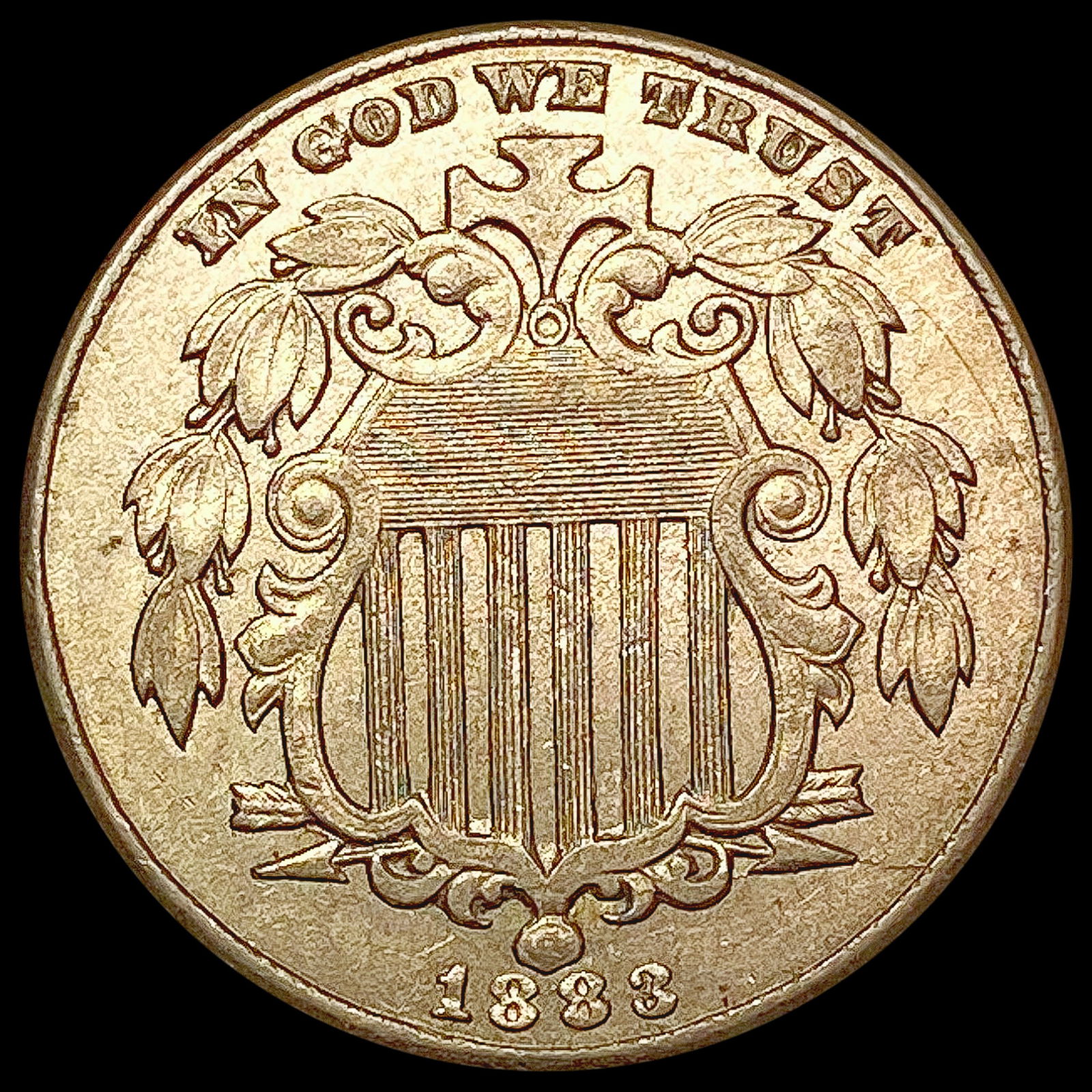 1883 Shield Nickel CLOSELY UNCIRCULATED (1 of 2)