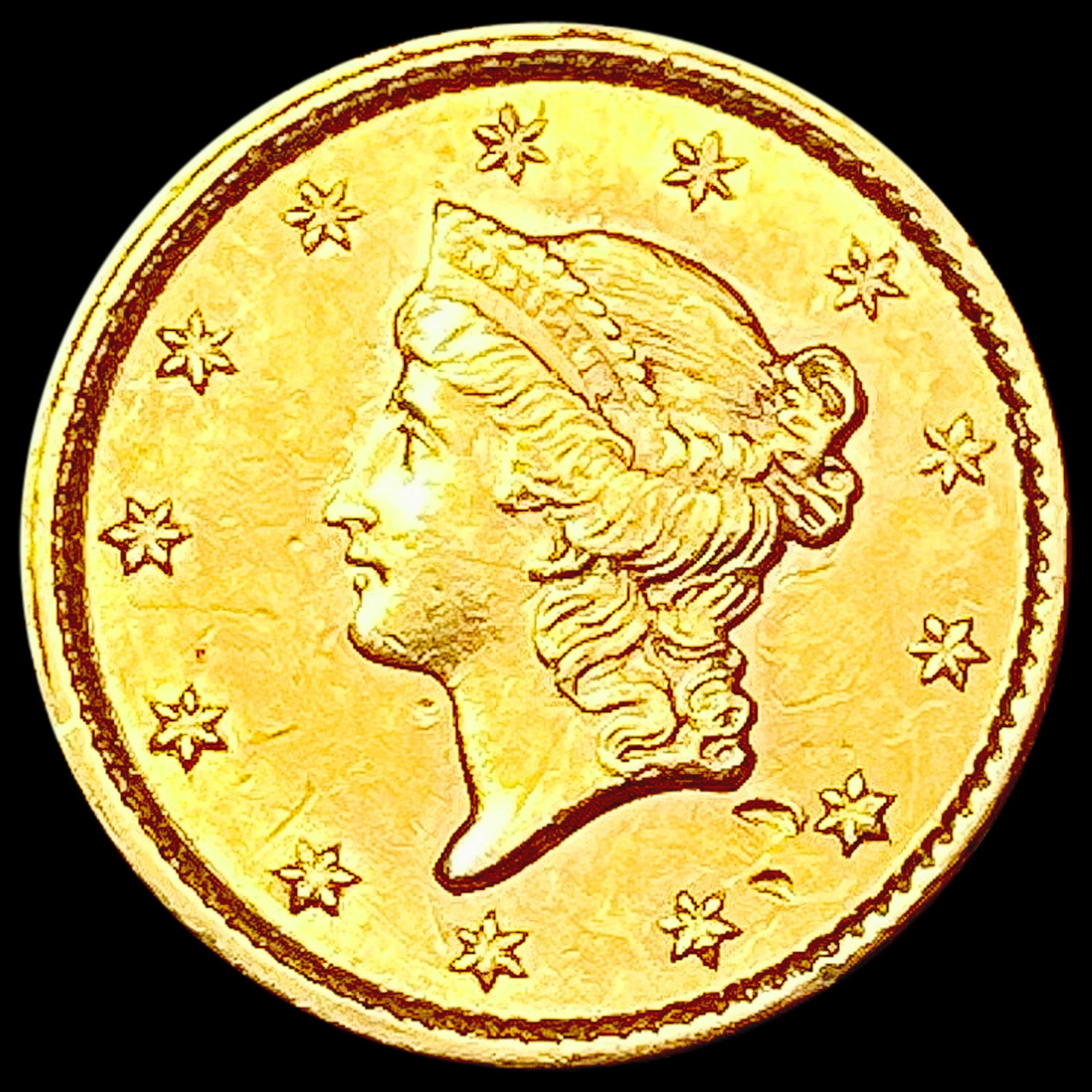 1852 Rare Gold Dollar UNCIRCULATED (1 of 2)