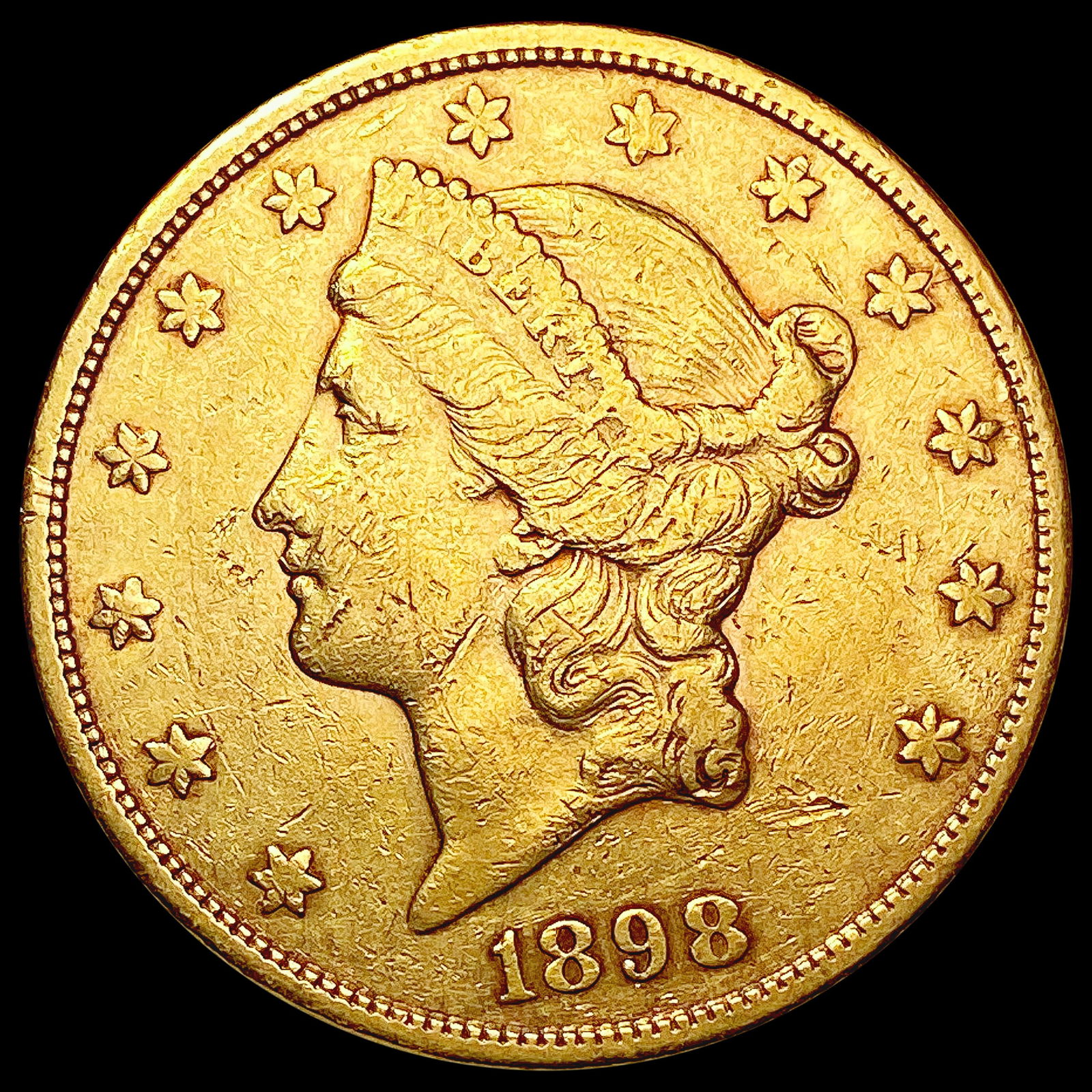 1898 $20 Gold Double Eagle NEARLY UNCIRCULATED (1 of 2)