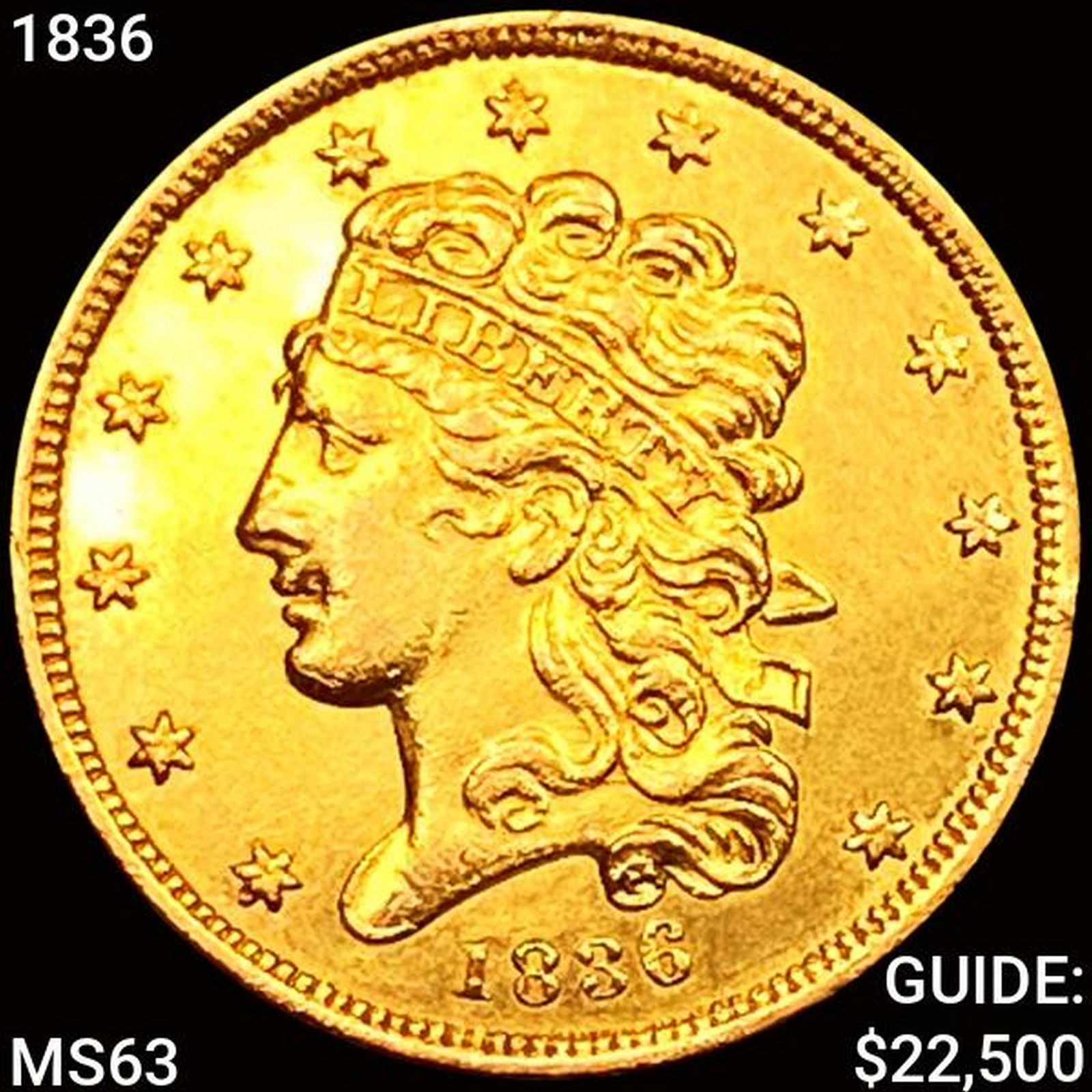 1836 $5 Gold Half Eagle CHOICE BU (1 of 2)