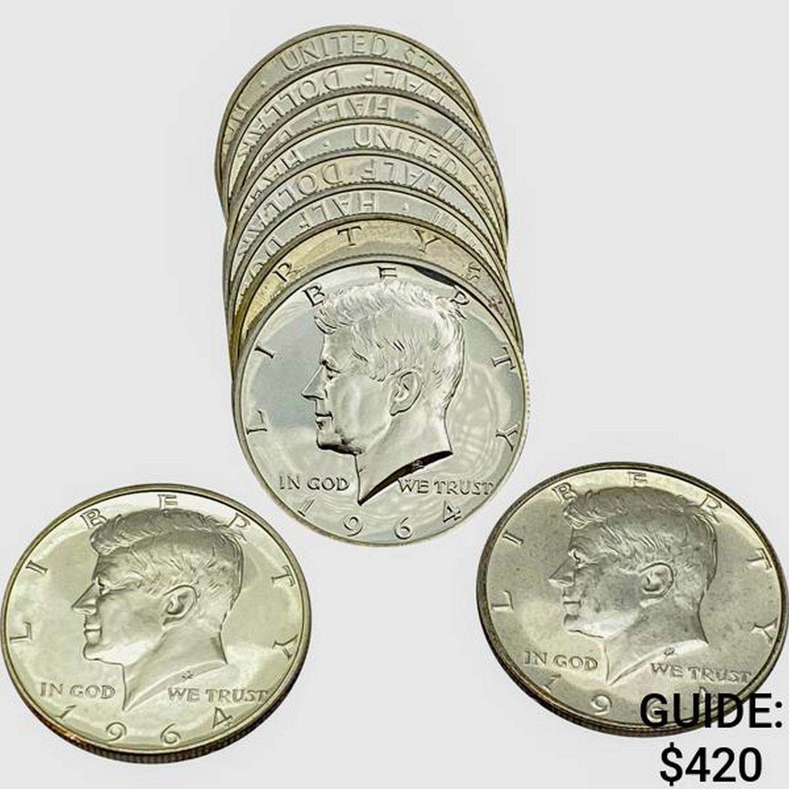 1964 Gem Proof Roll of Kennedy Half Dollars [10 Coins] (1 of 4)