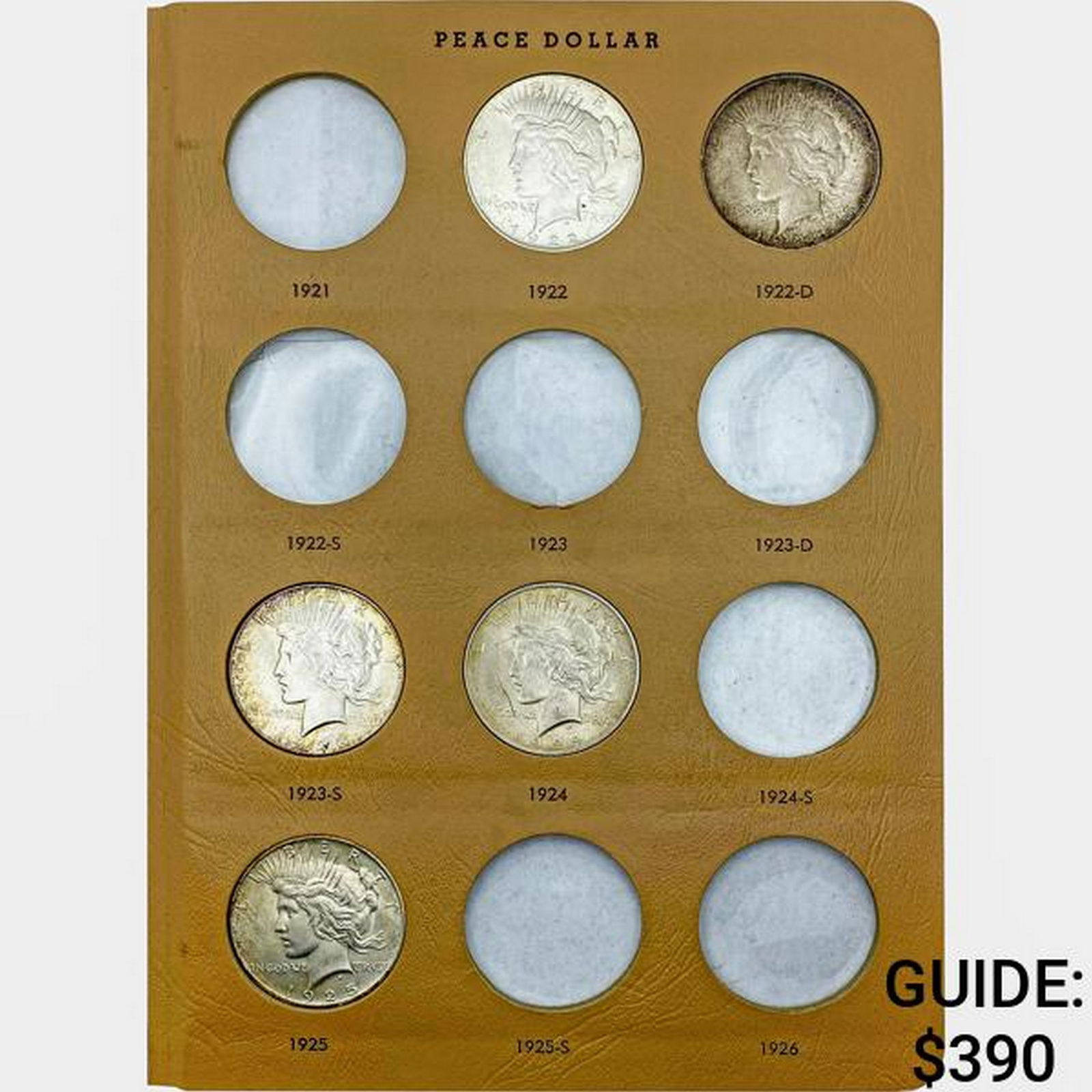 1922-1925 UNC Peace Dollar Set [5 Coins] (1 of 2)