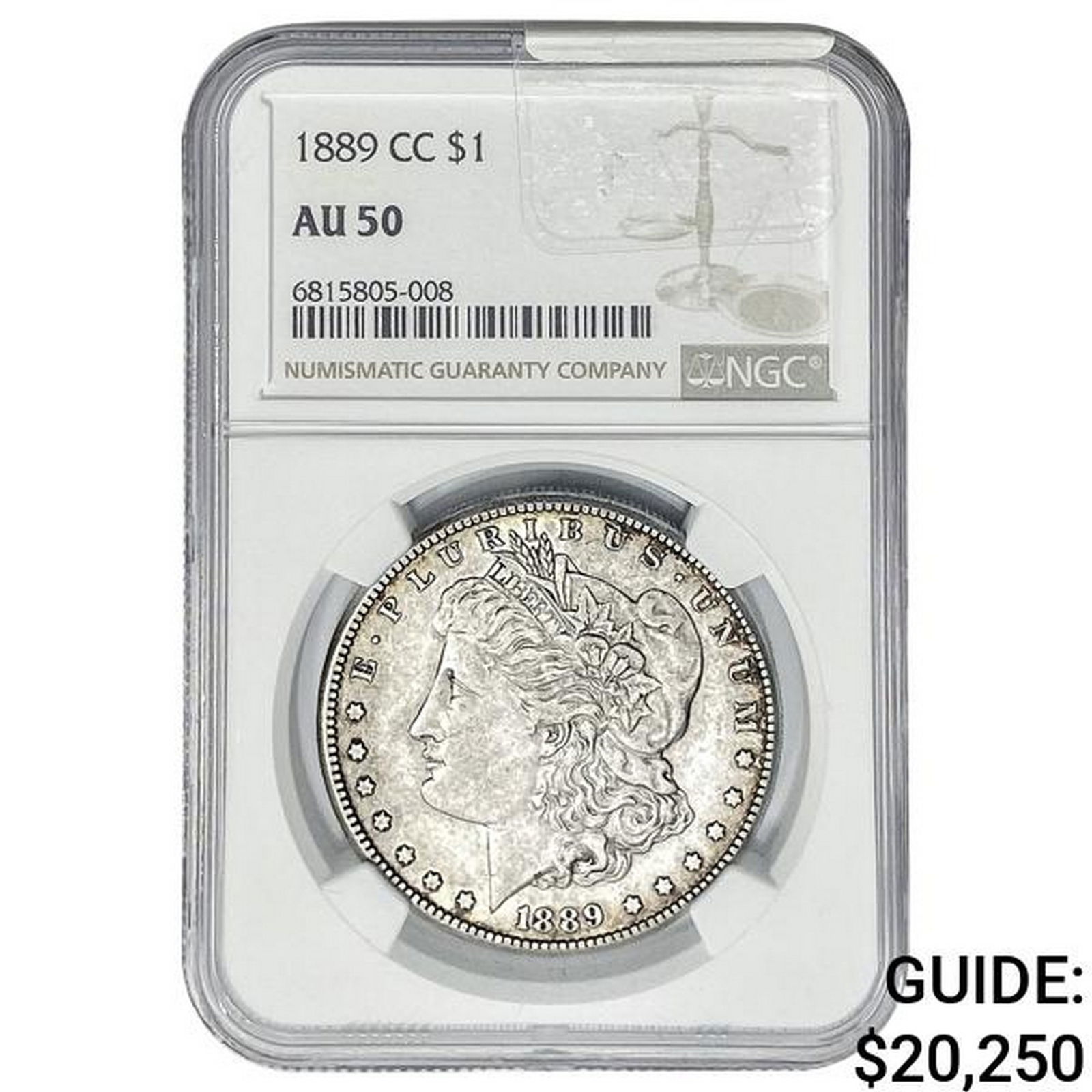 1889-CC Morgan Silver Dollar NGC AU50 (1 of 2)