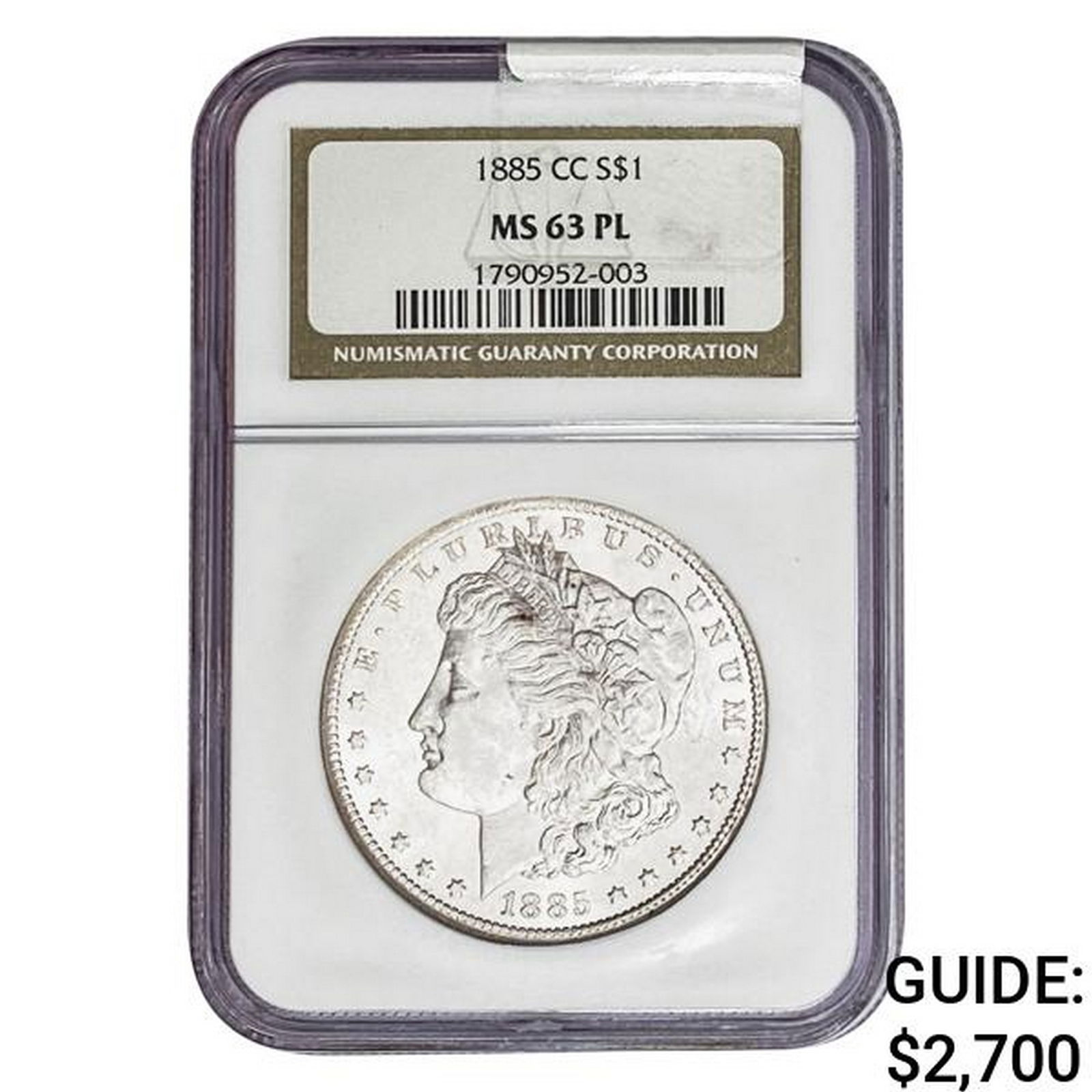 1885-CC Morgan Silver Dollar NGC MS63 PL (1 of 2)