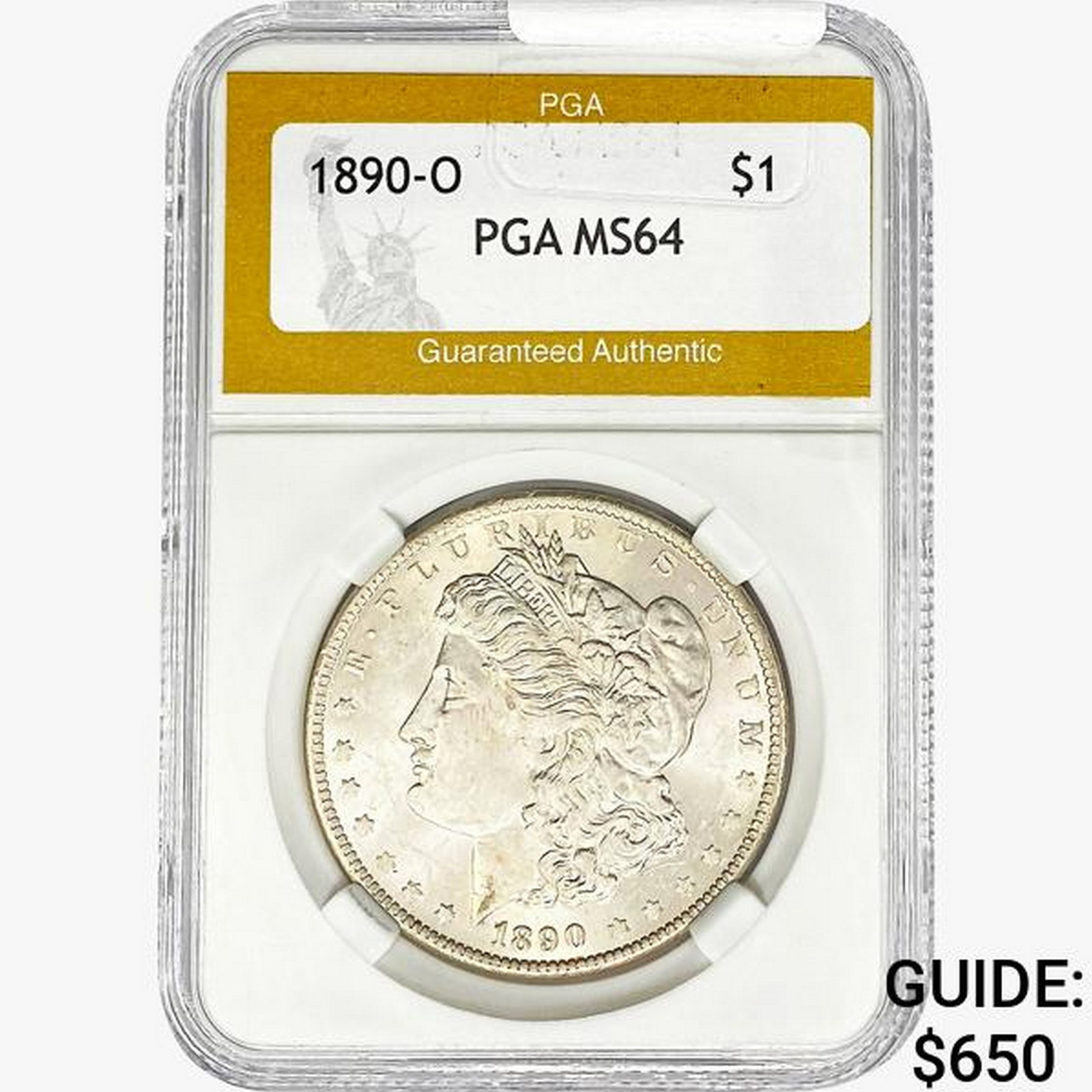 1890-O Morgan Silver Dollar PGA MS64 (1 of 2)