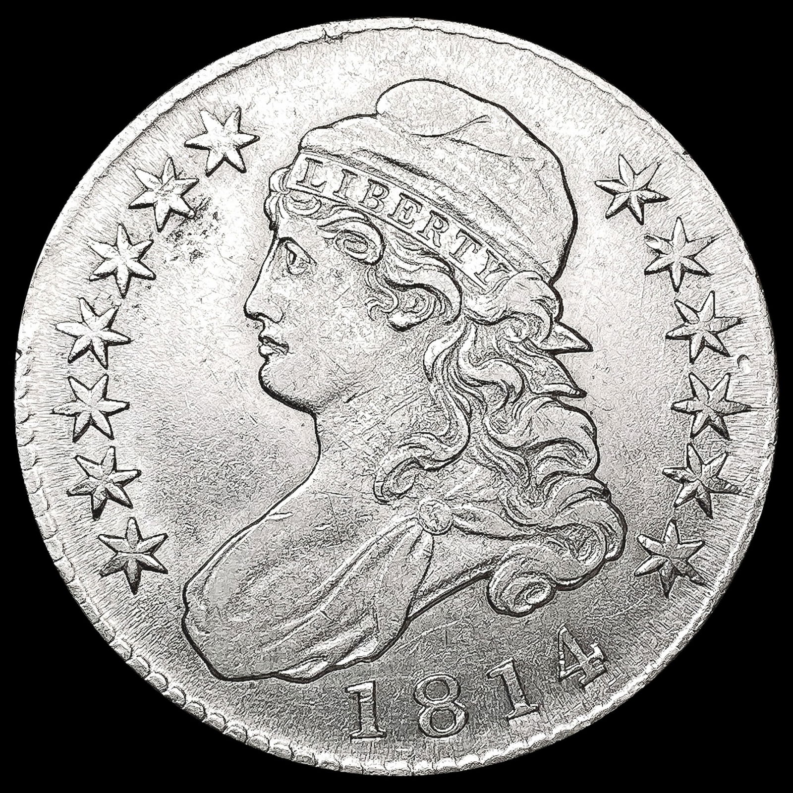 1814 Capped Bust Half Dollar CLOSELY UNCIRCULATED (1 of 2)