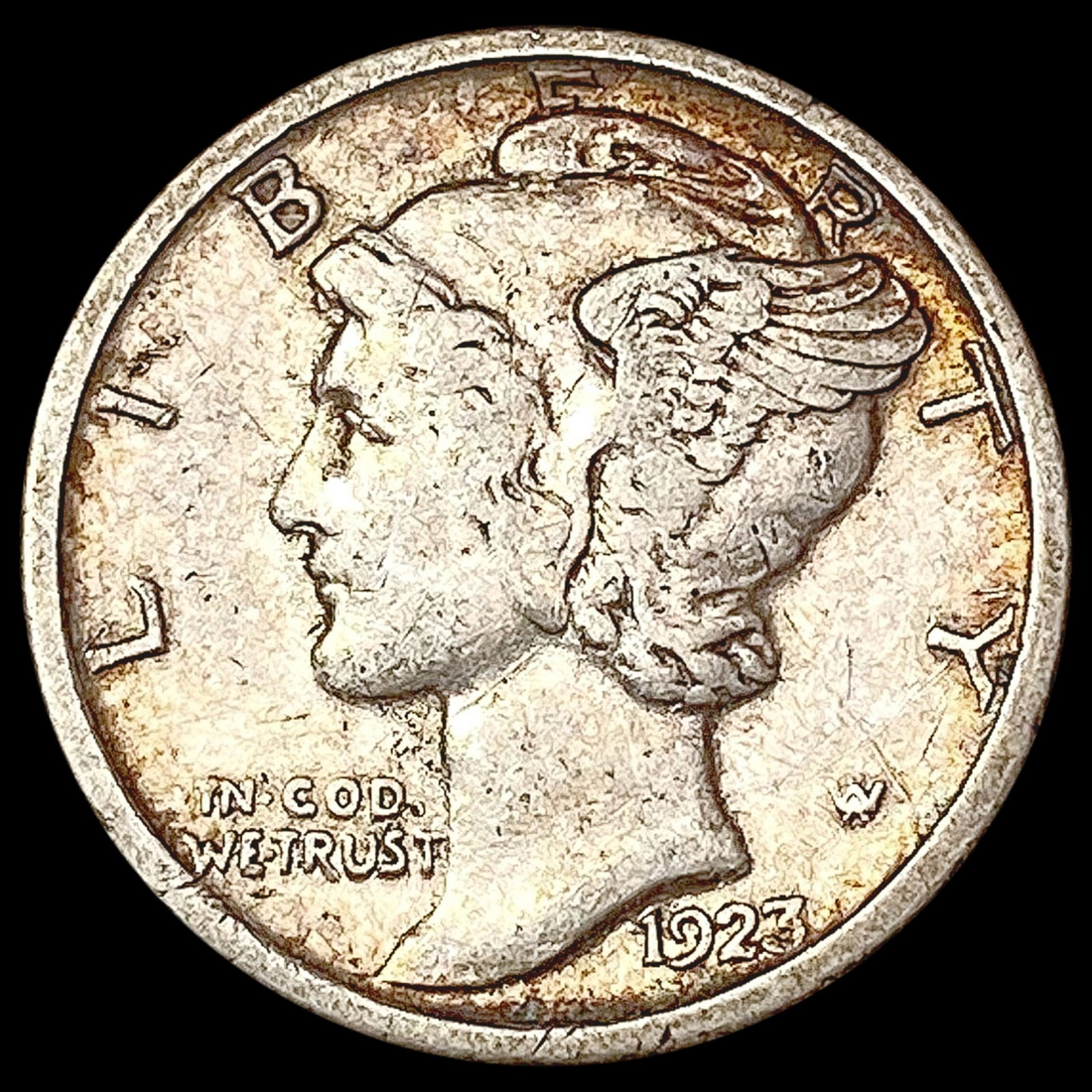 1923-S Mercury Dime CLOSELY UNCIRCULATED (1 of 2)