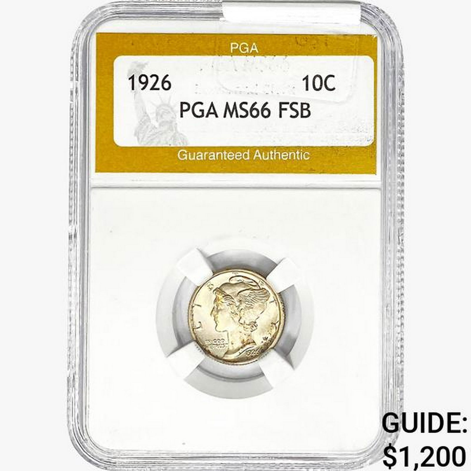 1926 Mercury Silver Dime PGA MS66 FSB (1 of 2)