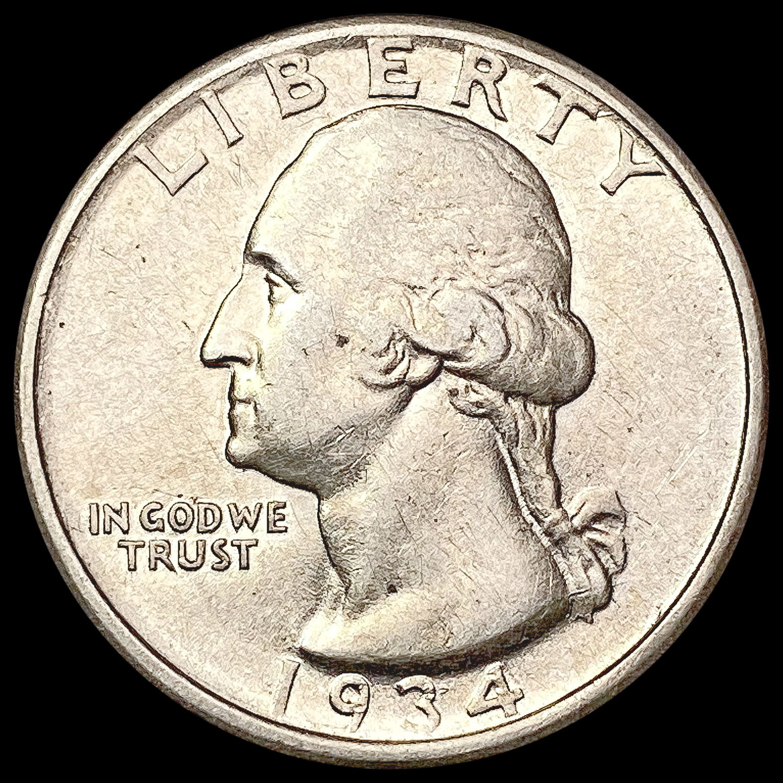 1934 D Washington Silver Quarter CLOSELY UNCIRCULATED (1 of 2)
