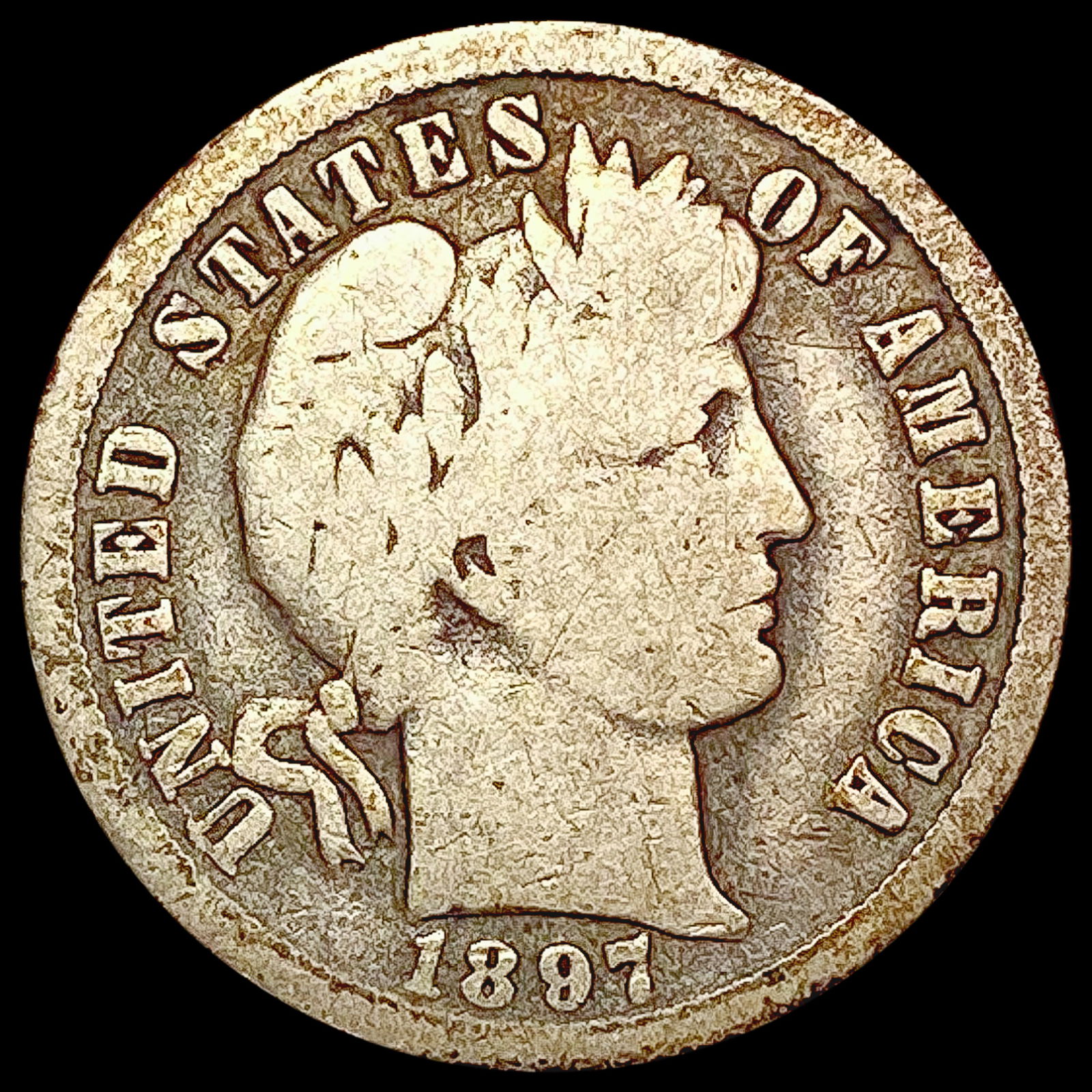 1897 O Barber Dime NICELY CIRCULATED (1 of 2)