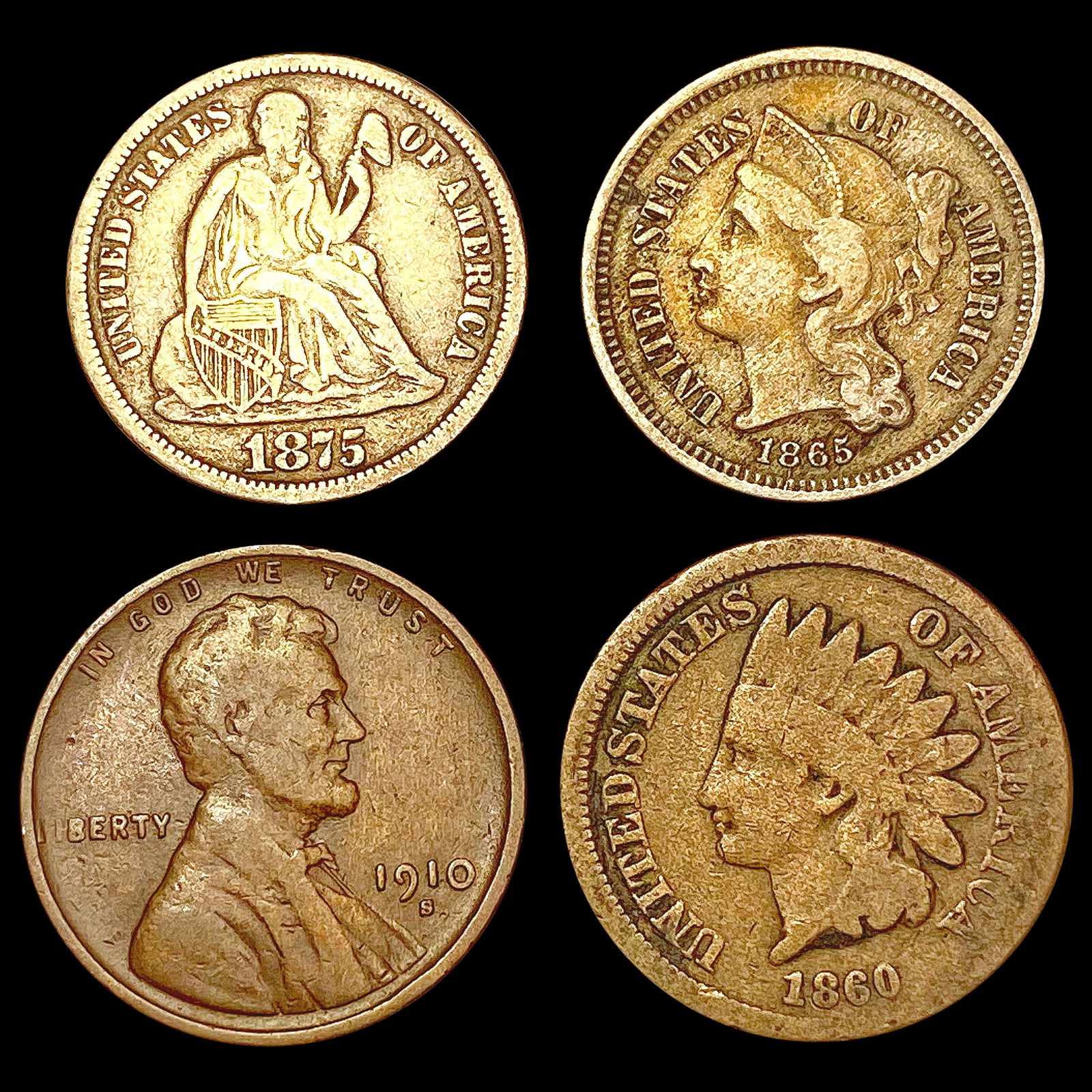 [4] 1860-1910-S Varied Coinage COLL. HIGH GRADE (1 of 2)