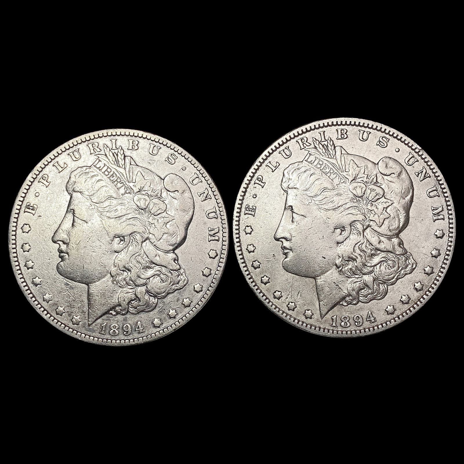 [2] 1894-O Morgan Silver Dollar CLOSELY UNCIRCULATED (1 of 2)