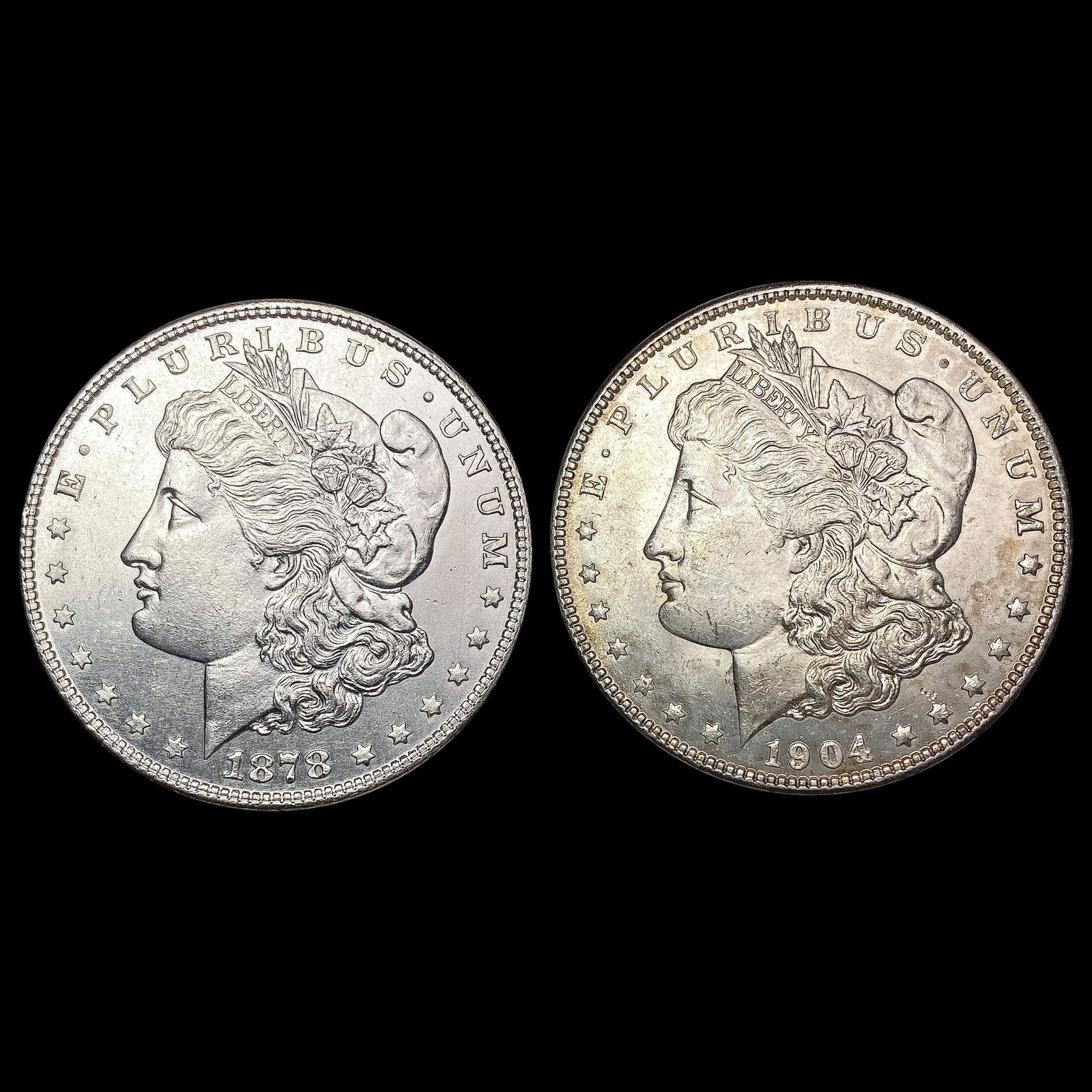 [2] 1878&1904-O Morgan Silver Dollar UNCIRCULATED (1 of 2)