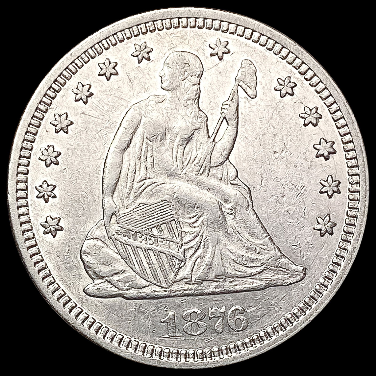 1876 Seated Liberty Quarter CLOSELY UNCIRCULATED (1 of 2)