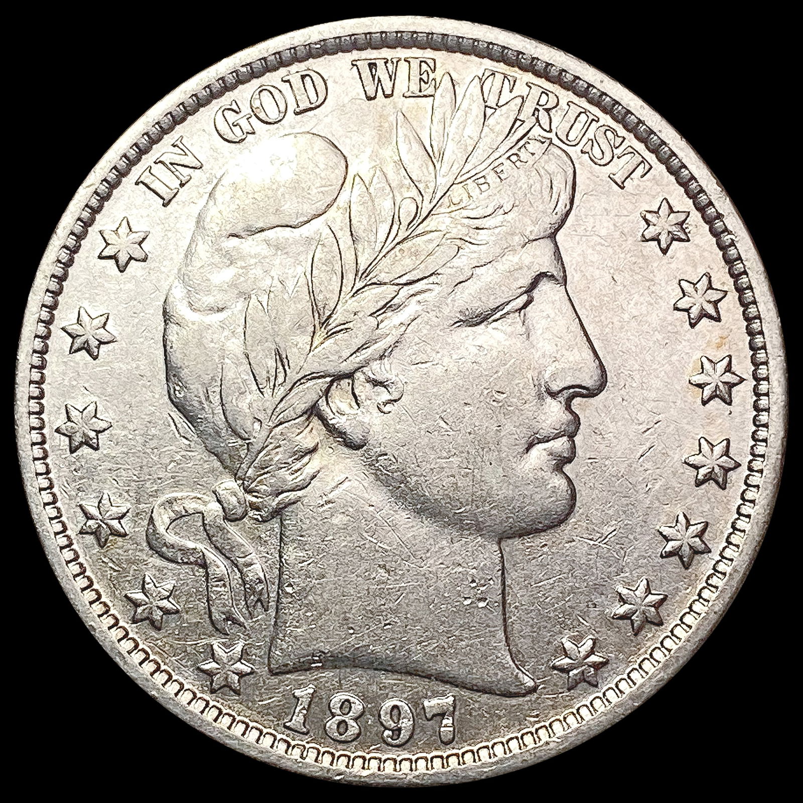 1897 Barber Half Dollar CLOSELY UNCIRCULATED (1 of 2)