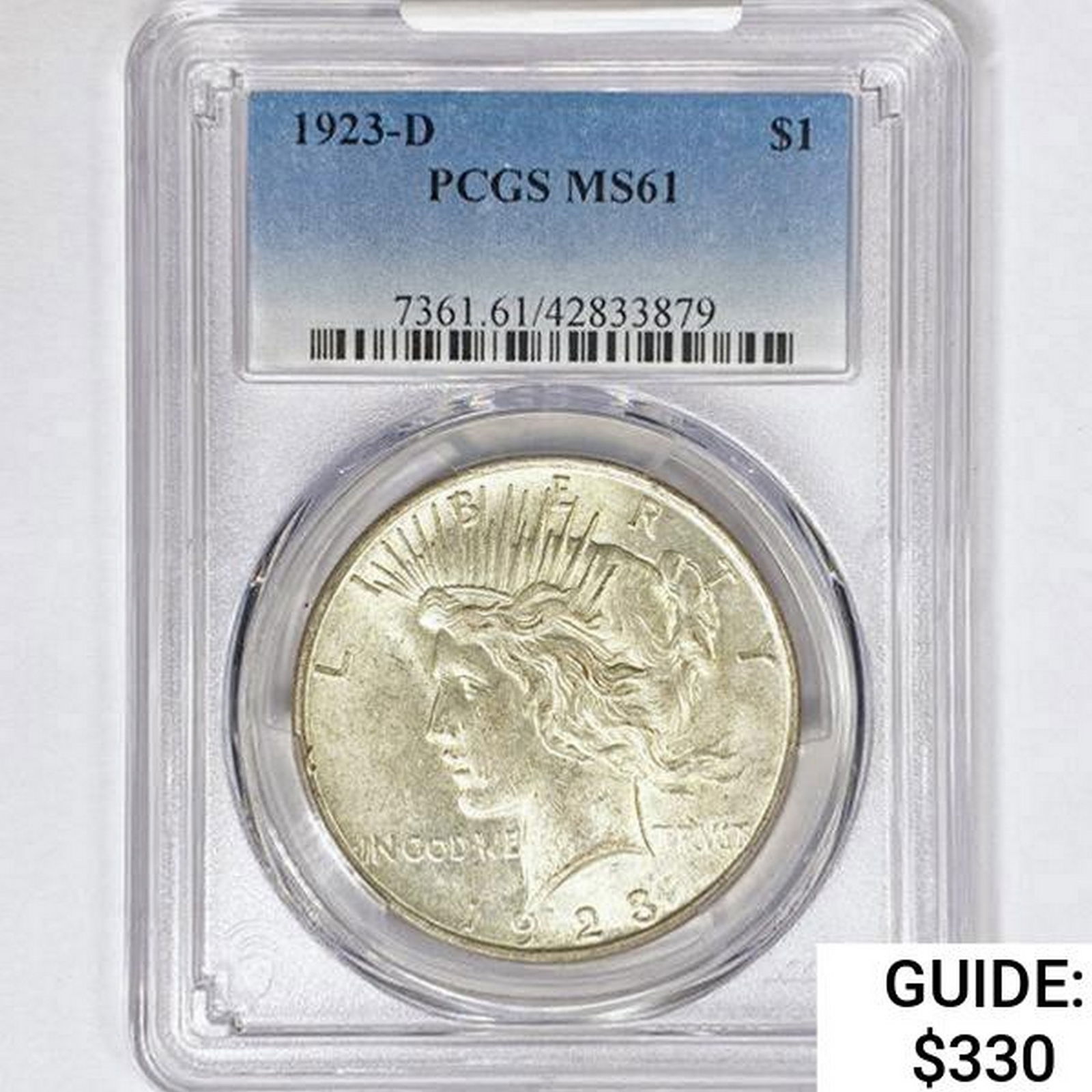 1923-D Silver Peace Dollar PCGS MS61 (1 of 2)