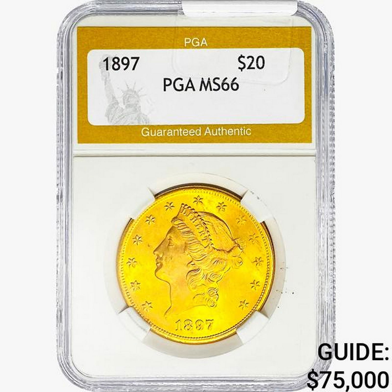 1897 $20 Gold Double Eagle PGA MS66 (1 of 2)