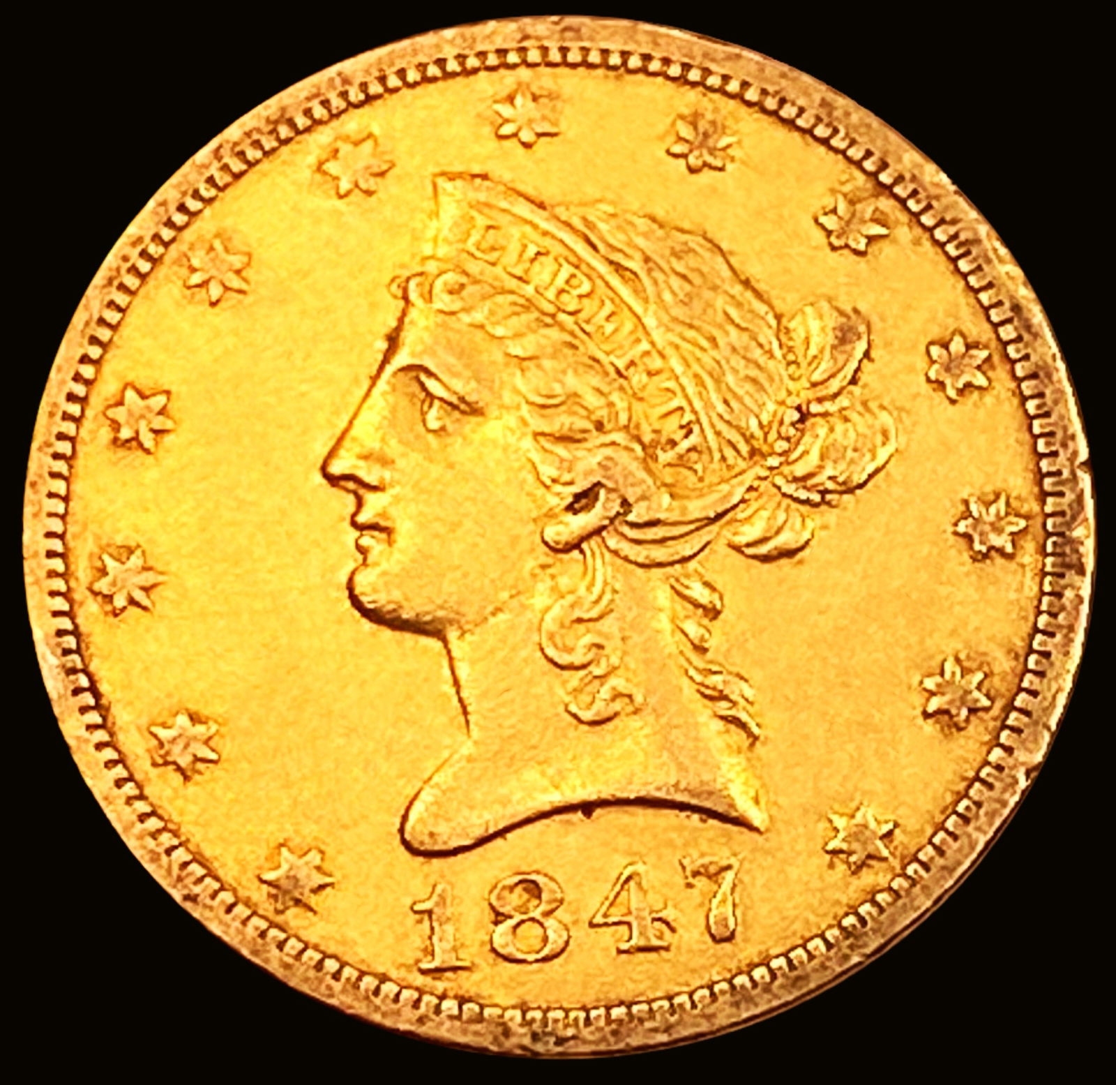 1847-O $10 Gold Eagle CHOICE AU (1 of 2)