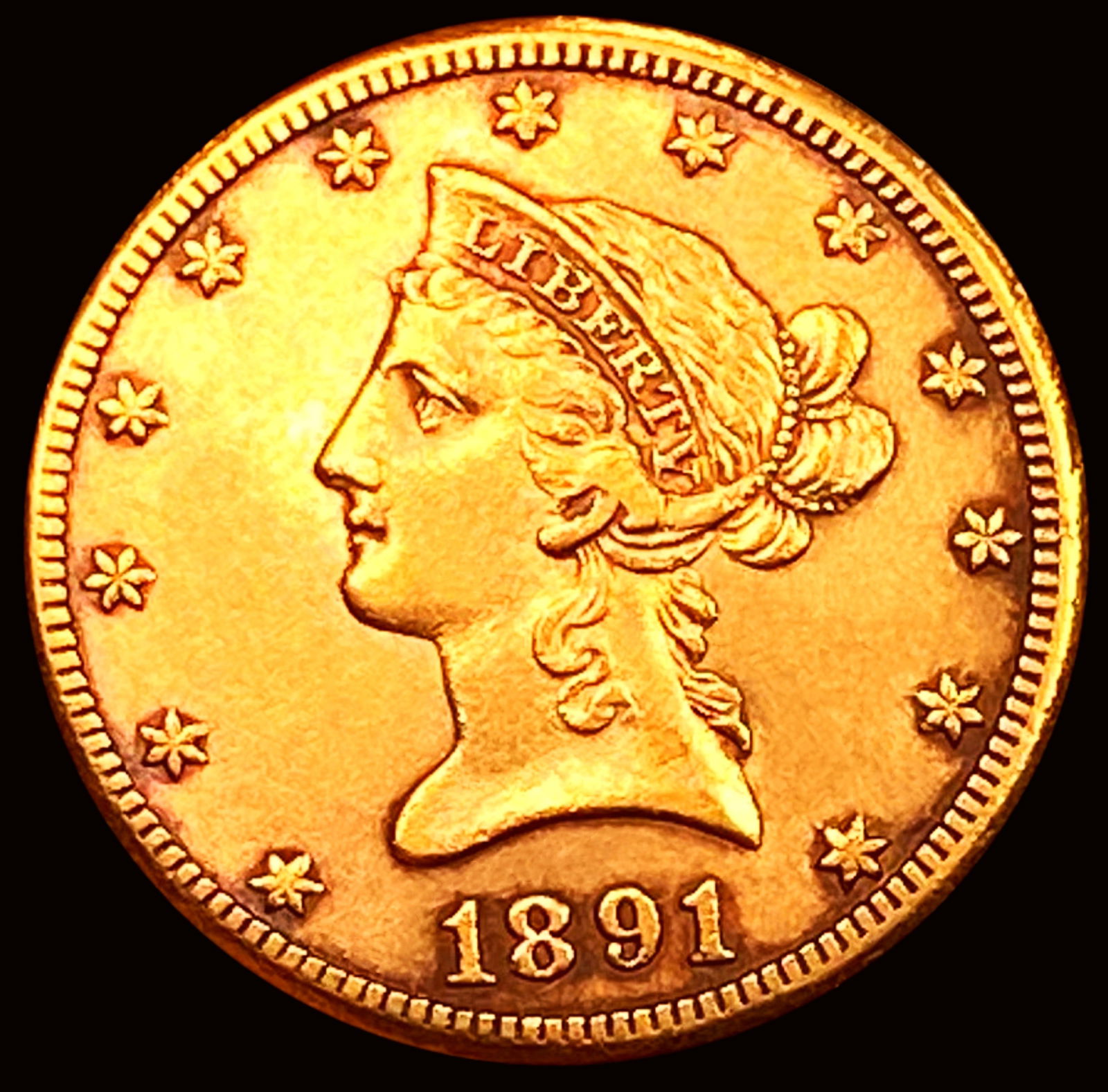 1891-CC $10 Gold Eagle CHOICE AU (1 of 2)