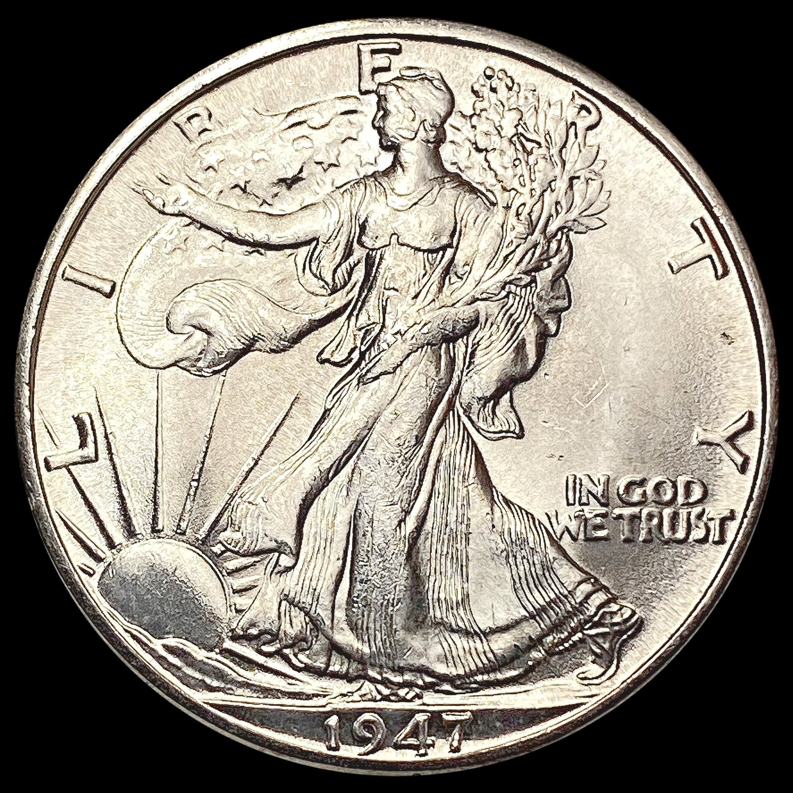 1947-D Walking Liberty Half Dollar GEM BU: 1947-D Walking Liberty Half Dollar GEM BU