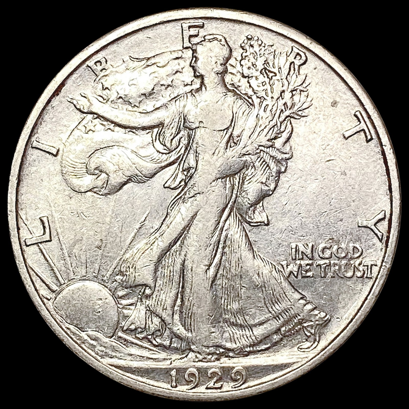 1929-S Walking Liberty Half Dollar NEARLY UNCIRCULATED (1 of 2)