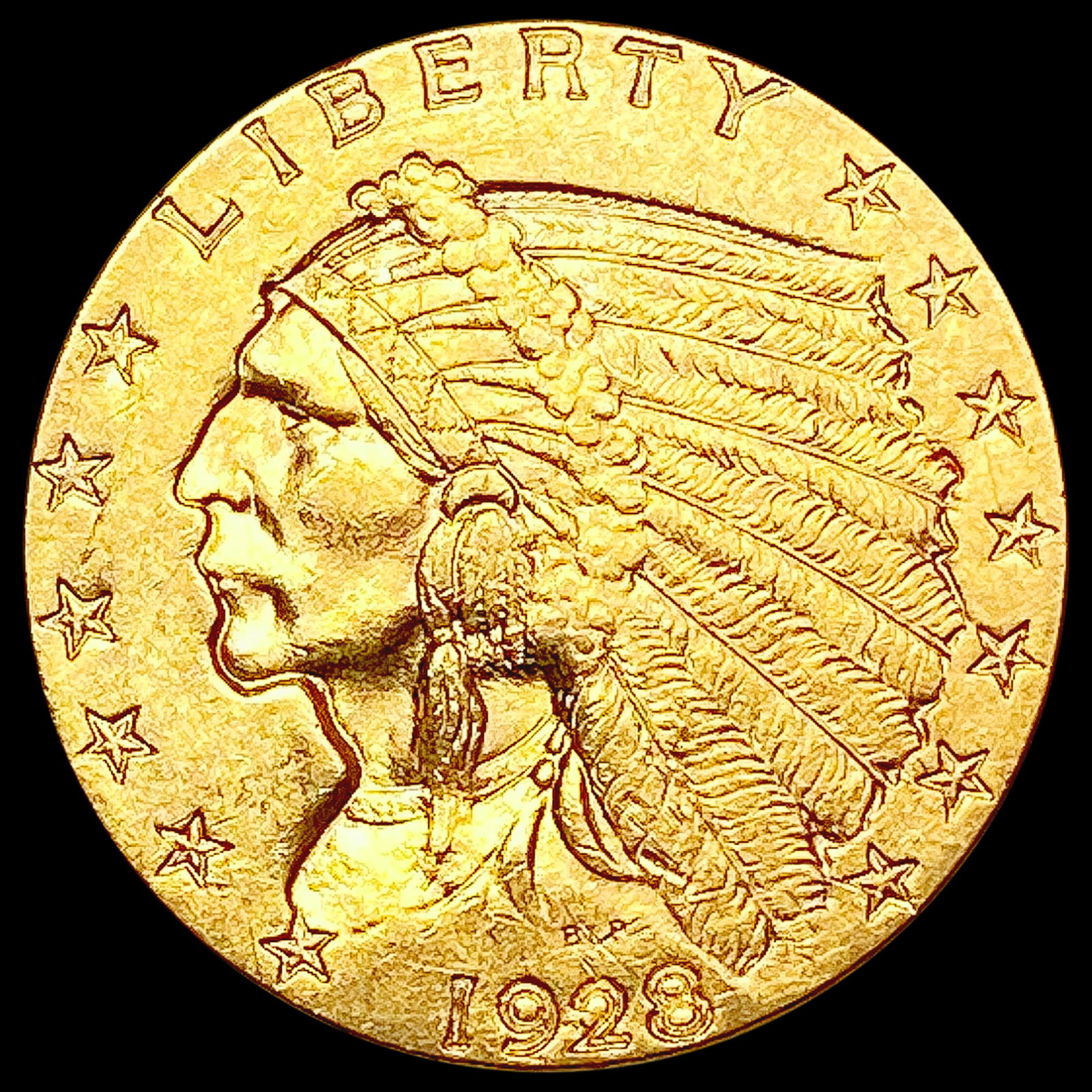 1928 $2.50 Gold Quarter Eagle CLOSELY UNCIRCULATED (1 of 2)