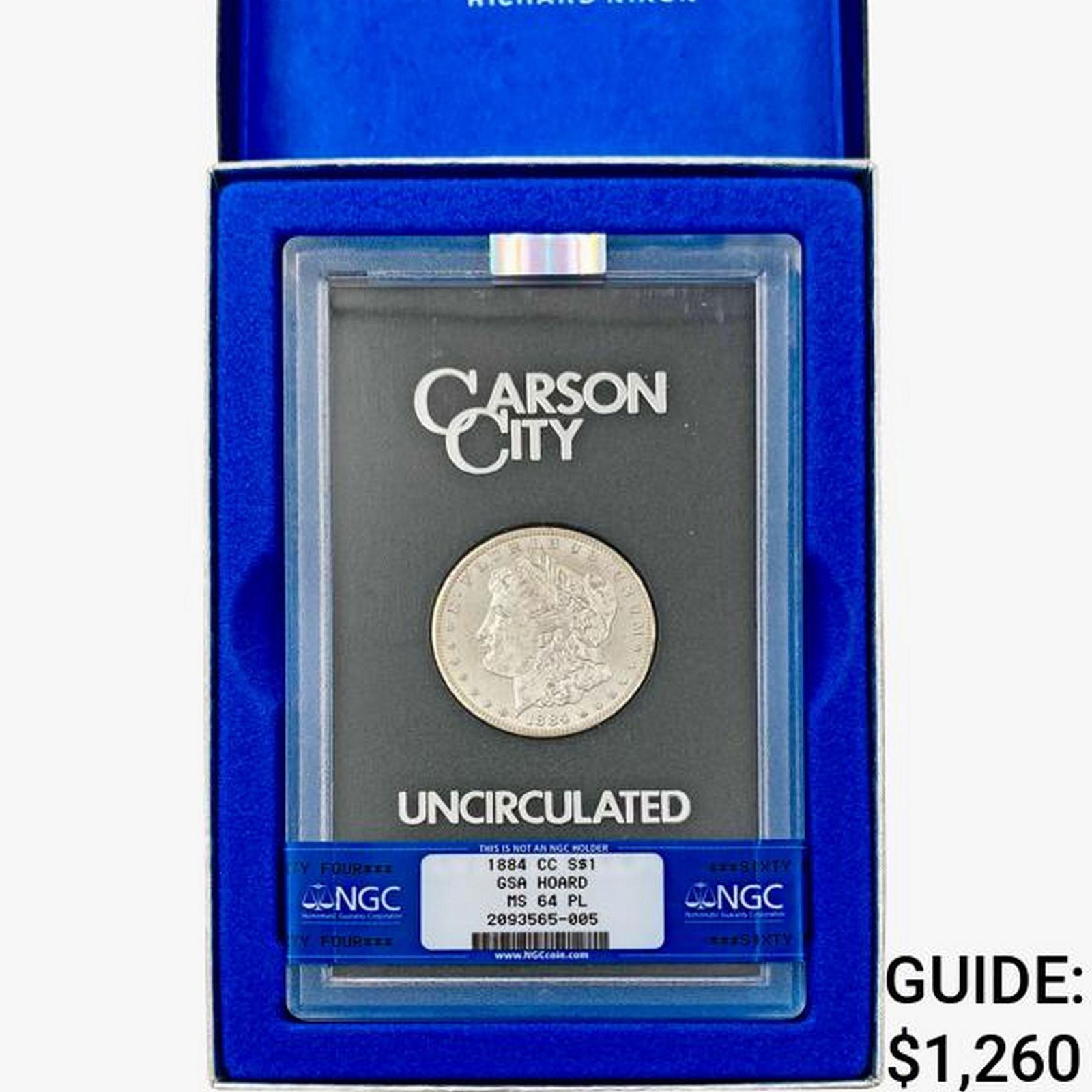 1884-CC Morgan Silver Dollar NGC MS64 PL GSA (1 of 3)