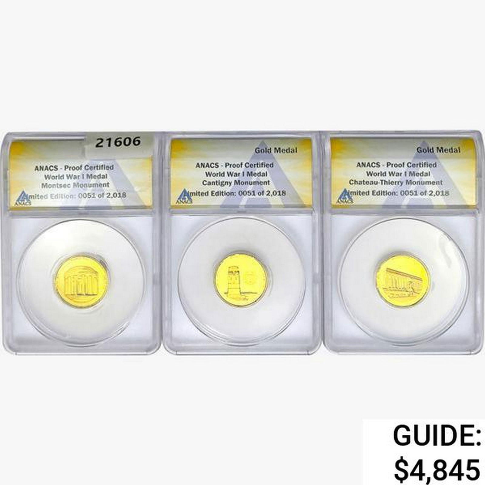 [3] 3/4oz. Gold Medal World War I ANACS PF (1 of 2)