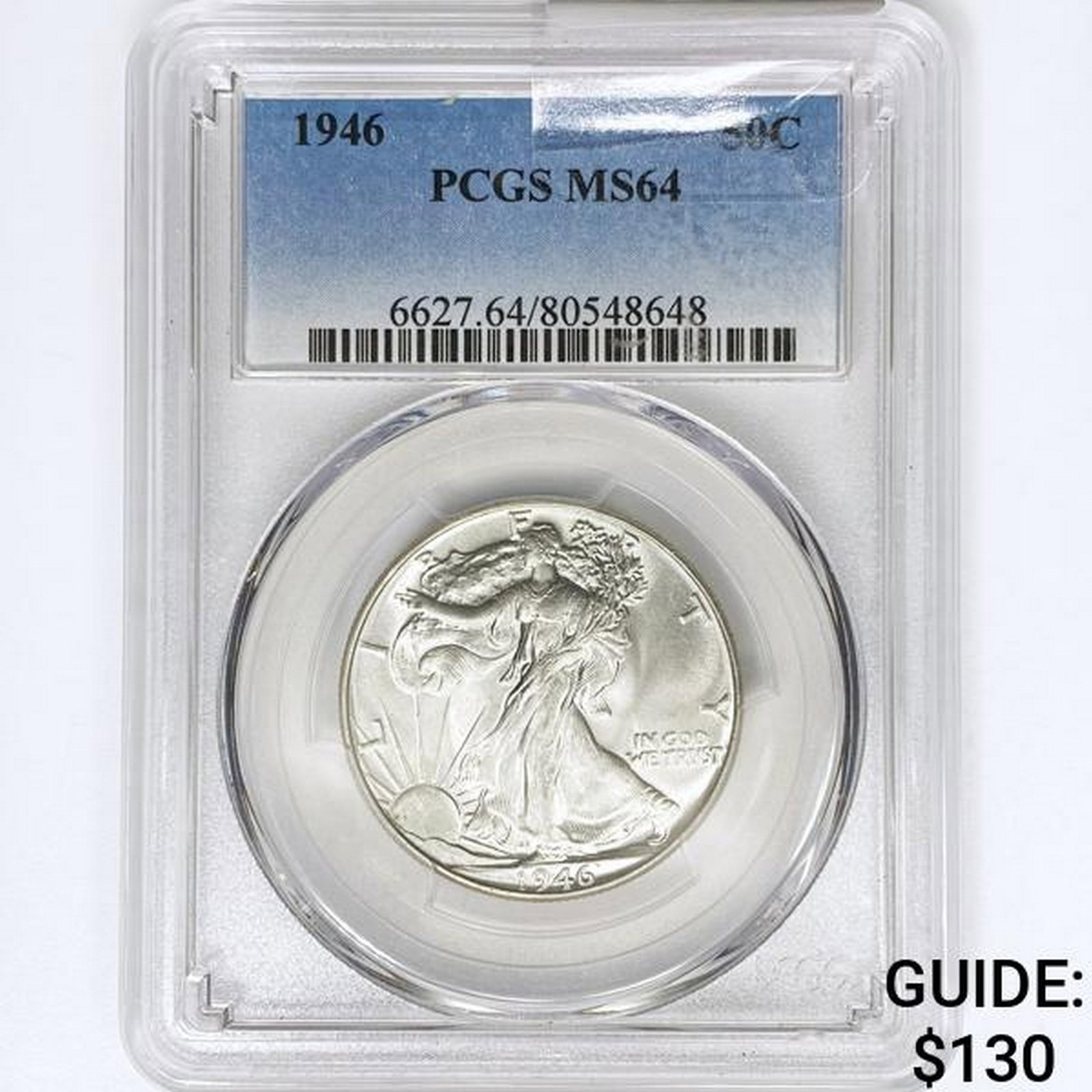 1946 Walking Liberty Half Dollar PCGS MS64: 1946 Walking Liberty Half Dollar PCGS MS64